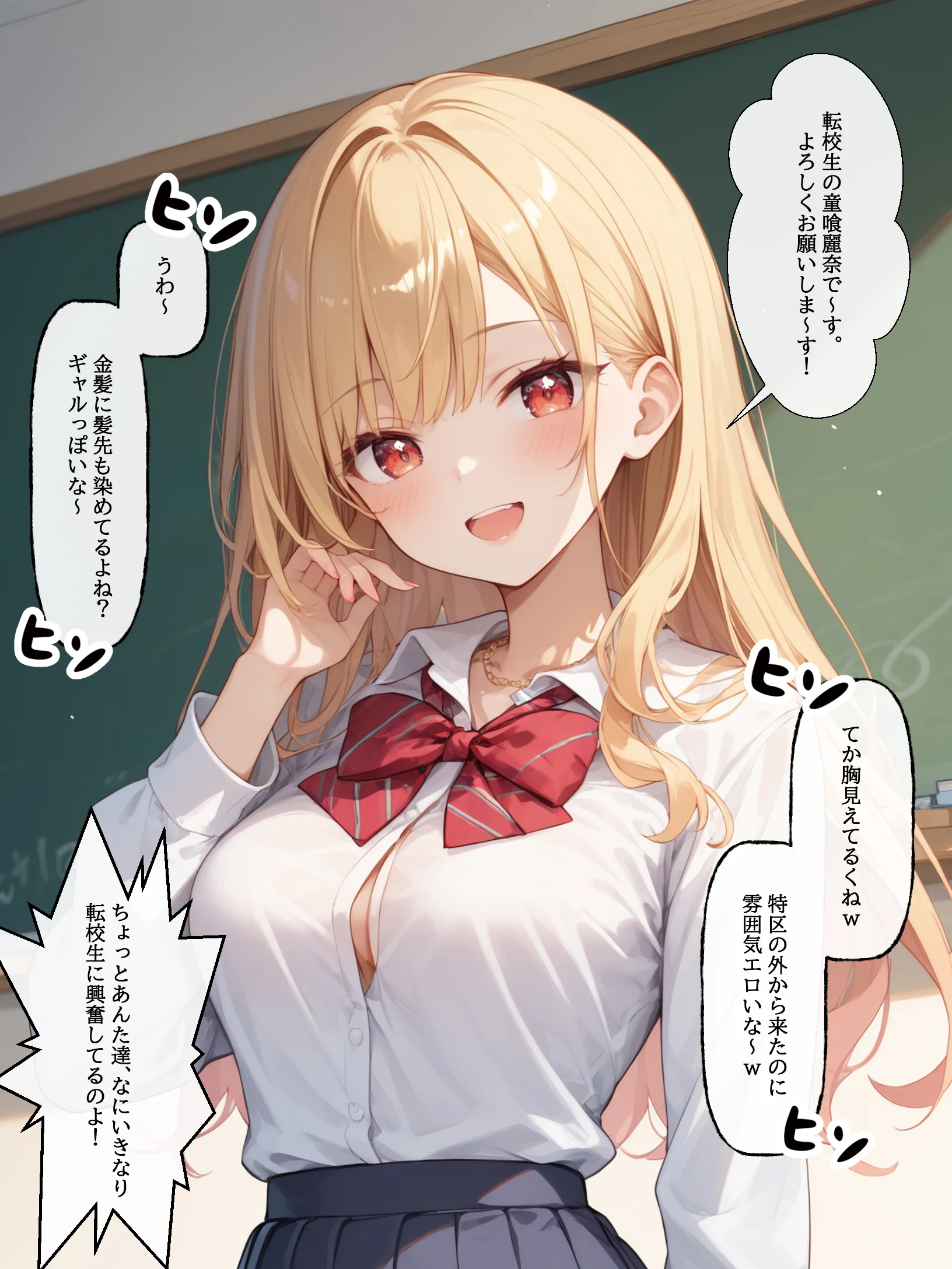 【コミック版】性処理学園〜ギャル転校生編〜 辱め・制服・学園もの サンプル8ページ目（AOI-Atelier）