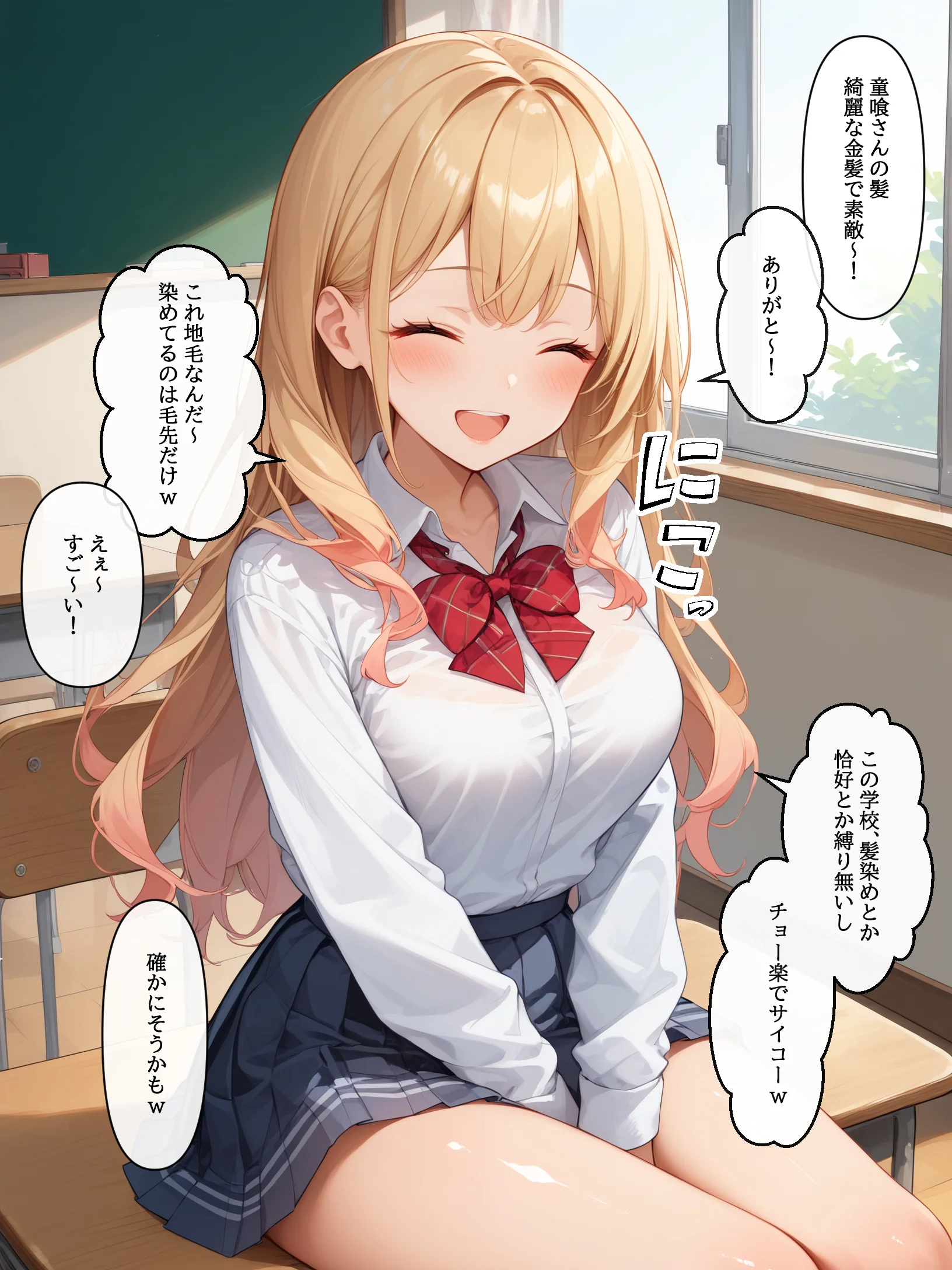 【コミック版】性処理学園〜ギャル転校生編〜 辱め・制服・学園もの サンプル9ページ目（AOI-Atelier）