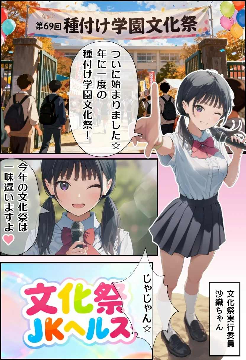 【大乱交】文化祭JKヘルス VS レンタルおじさんちんぽ NTR・寝取られ・フェラ・中出し サンプル2ページ目(レンタルおじさんちんぽ)