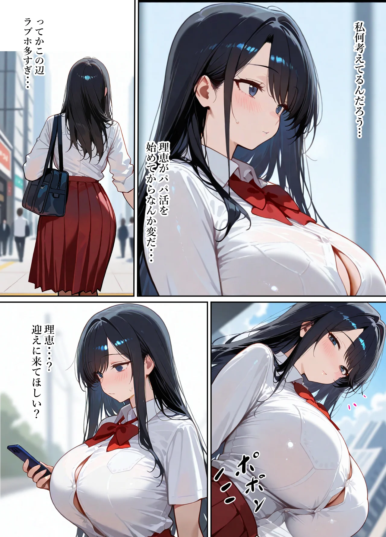 一般的パパ活事情〜大人の世界なんて知らなかった私が友達のパパを寝とっちゃう話〜 制服・処女・巨乳 サンプル13ページ目（ぱるぱるむんむん）