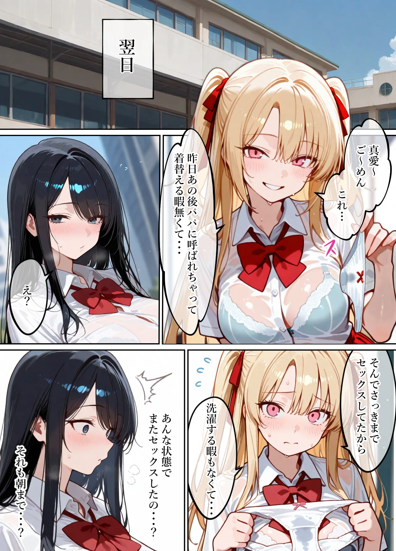 一般的パパ活事情〜大人の世界なんて知らなかった私が友達のパパを寝とっちゃう話〜 制服・処女・巨乳 サンプル26ページ目（ぱるぱるむんむん）