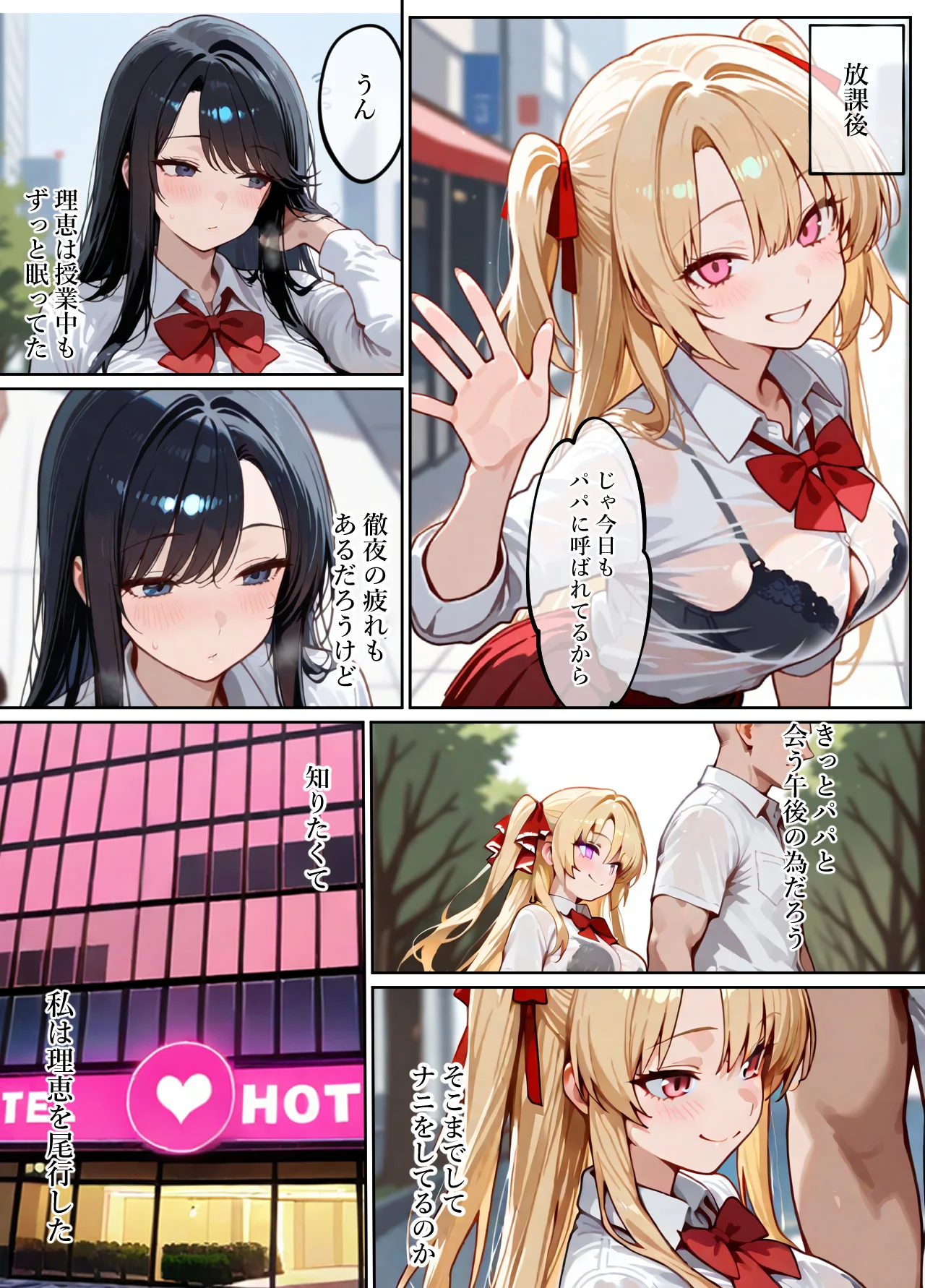 一般的パパ活事情〜大人の世界なんて知らなかった私が友達のパパを寝とっちゃう話〜 制服・処女・巨乳 サンプル30ページ目（ぱるぱるむんむん）