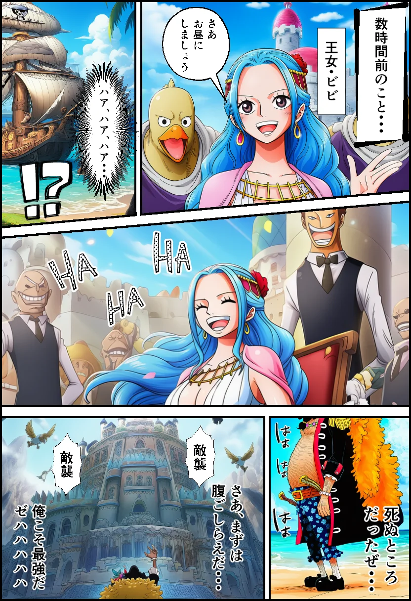 ワン〇ース  女海賊と黒ひげ〜精子をかけたセックス〜 辱め・巨乳・野外・露出 サンプル2ページ目（イッキ）