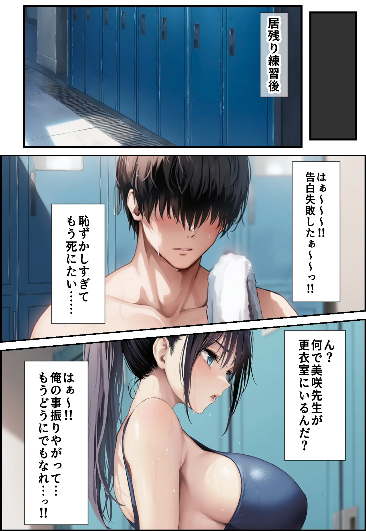 発情したドスケベ水泳部顧問とプールで乱れまくる話 学園もの・巨乳・中出し サンプル8ページ目（mealis）