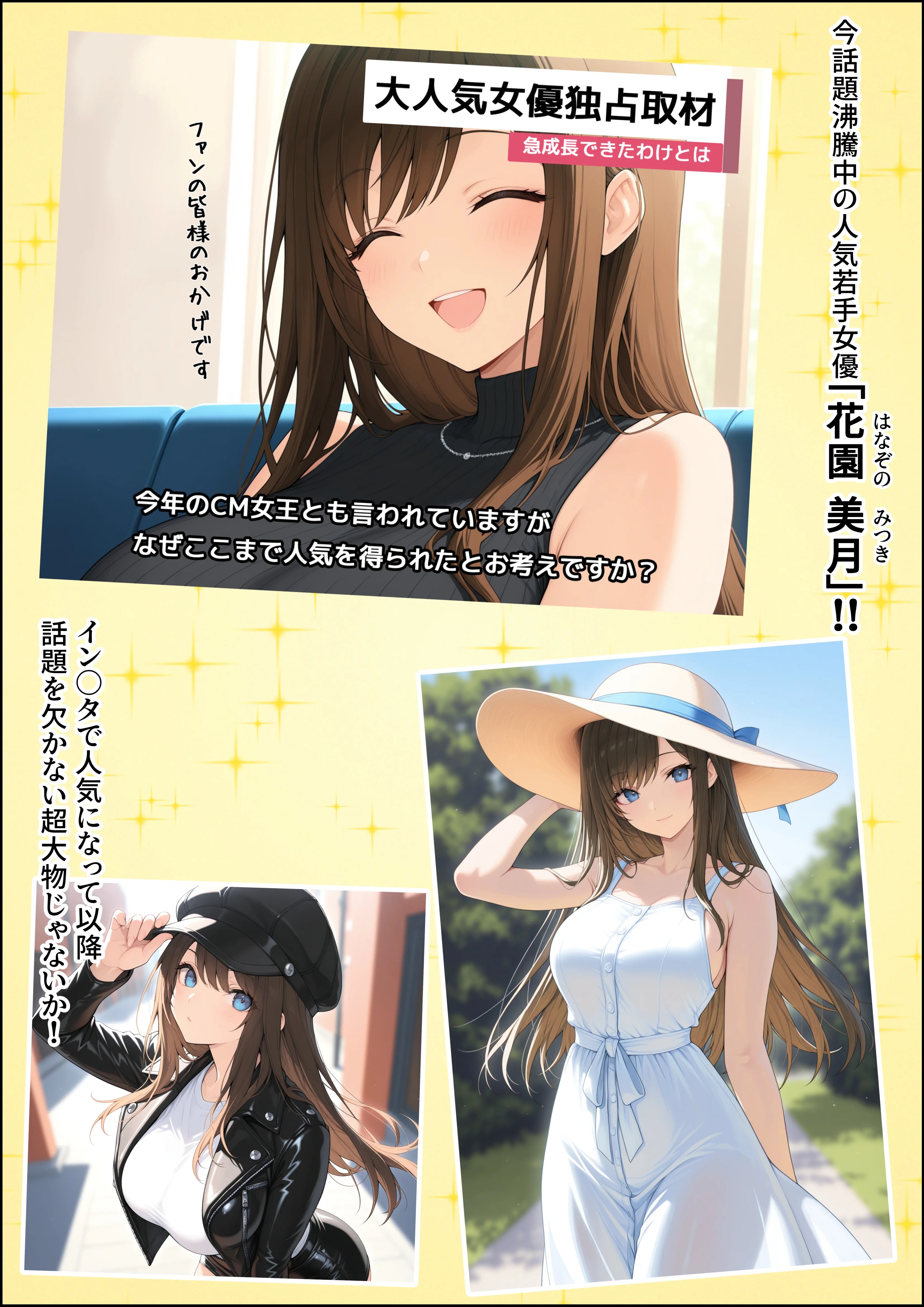 一獲千女〜女が当たる宝くじで一等を当てた男〜【人気若手女優編】 アイドル・ギャル・コスプレ サンプル3ページ目(しゃる)