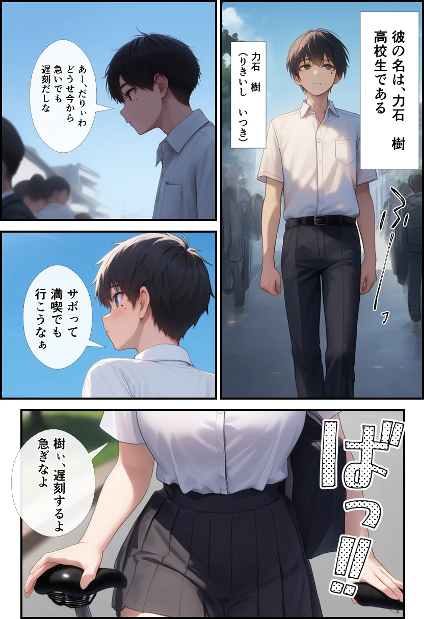 TS女体化した俺が双子の妹の彼氏にメス墜ちさせられた！ 制服・性転換・女体化・巨乳 サンプル2ページ目（イッキ）