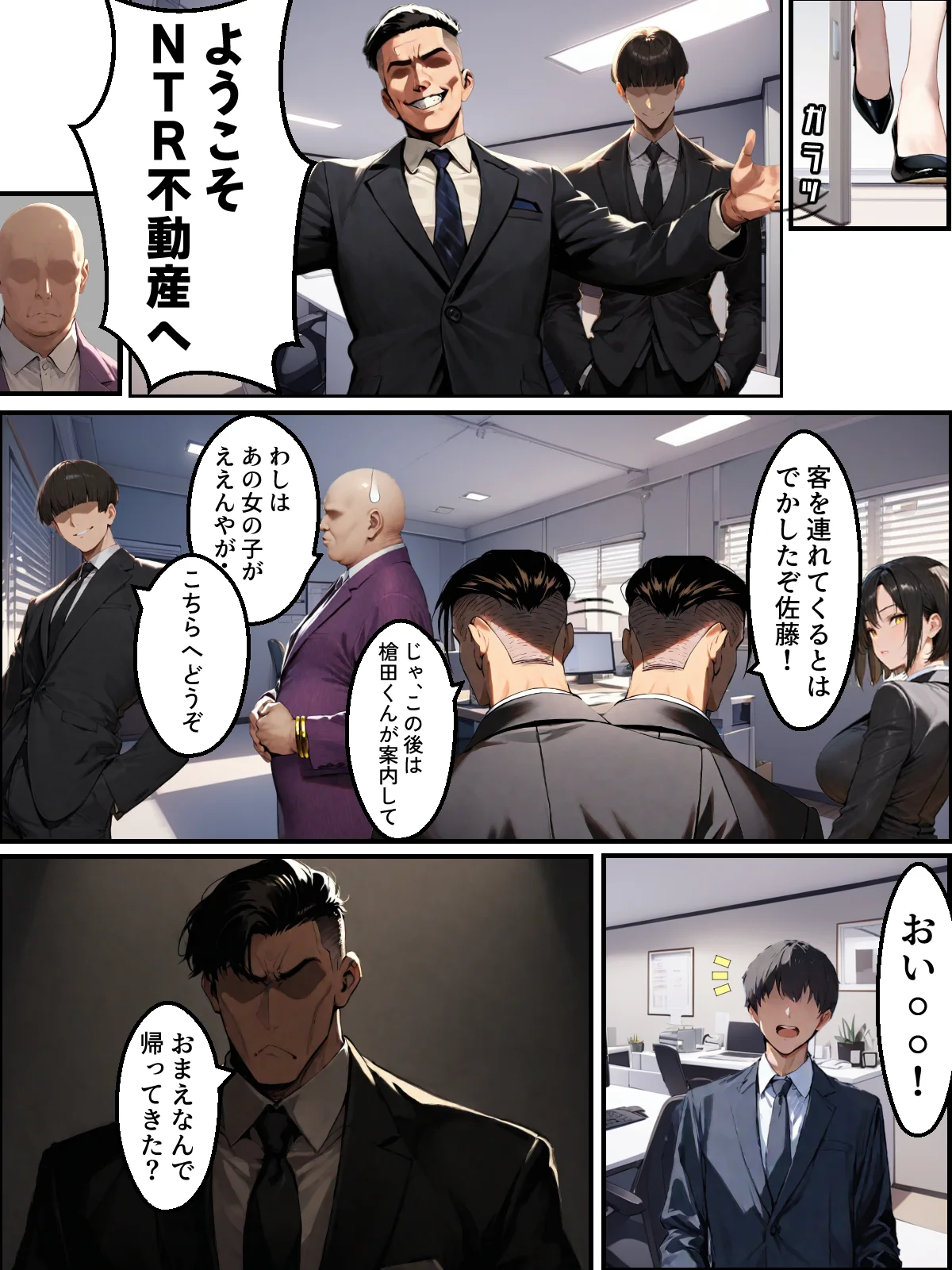 NTR漫画5作品300P総集編！パソコン部、幼馴染、新卒ちゃん、バスケ女子、リフレ嬢 幼なじみ・寝取り・寝取られ・NTR・鬱 サンプル24ページ目（迂路沢）