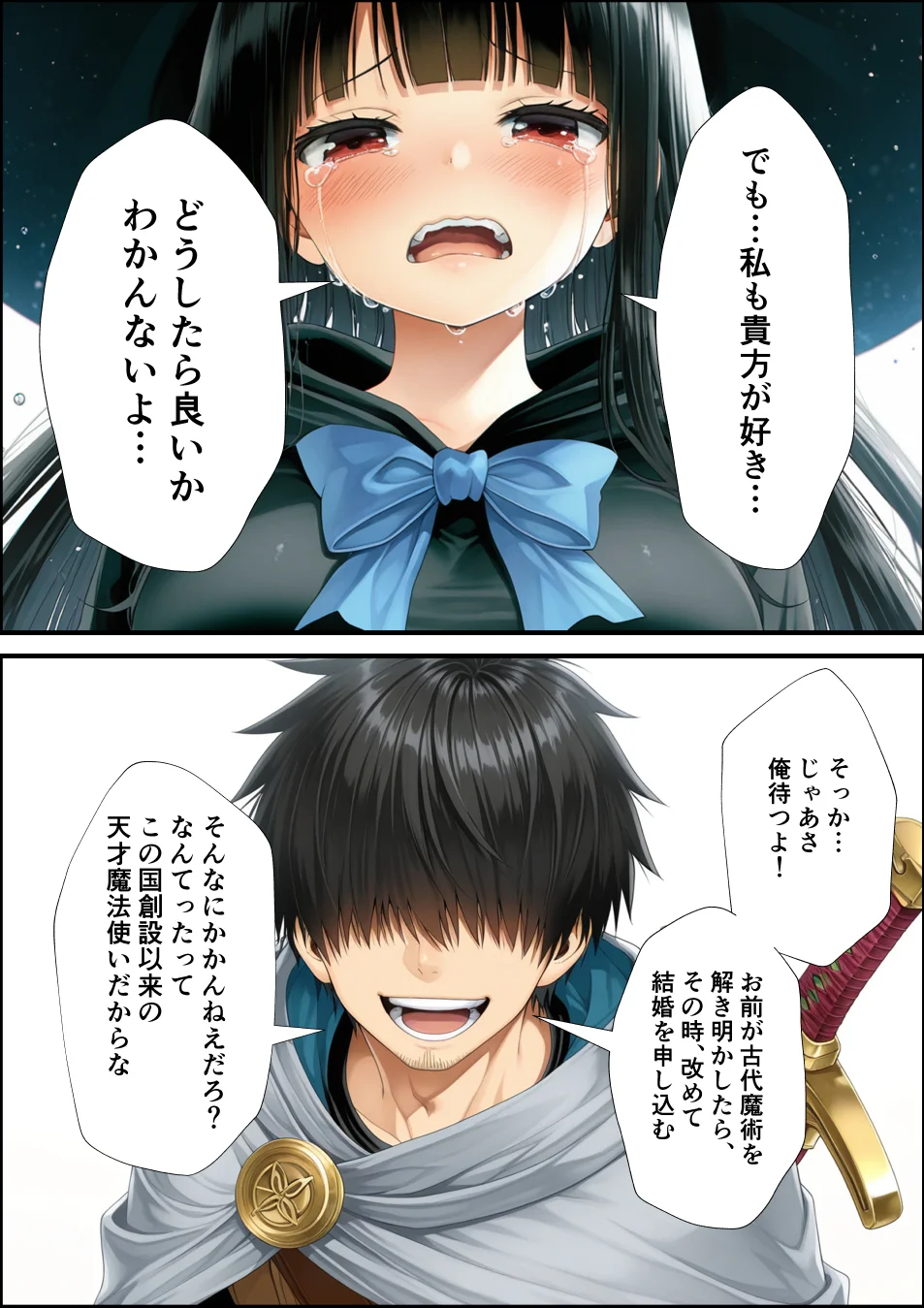魔王を倒して2年後行方不明だった魔法使いと娼館で再開した話 ファンタジー・拘束・辱め サンプル6ページ目（あんふぃろーざ）