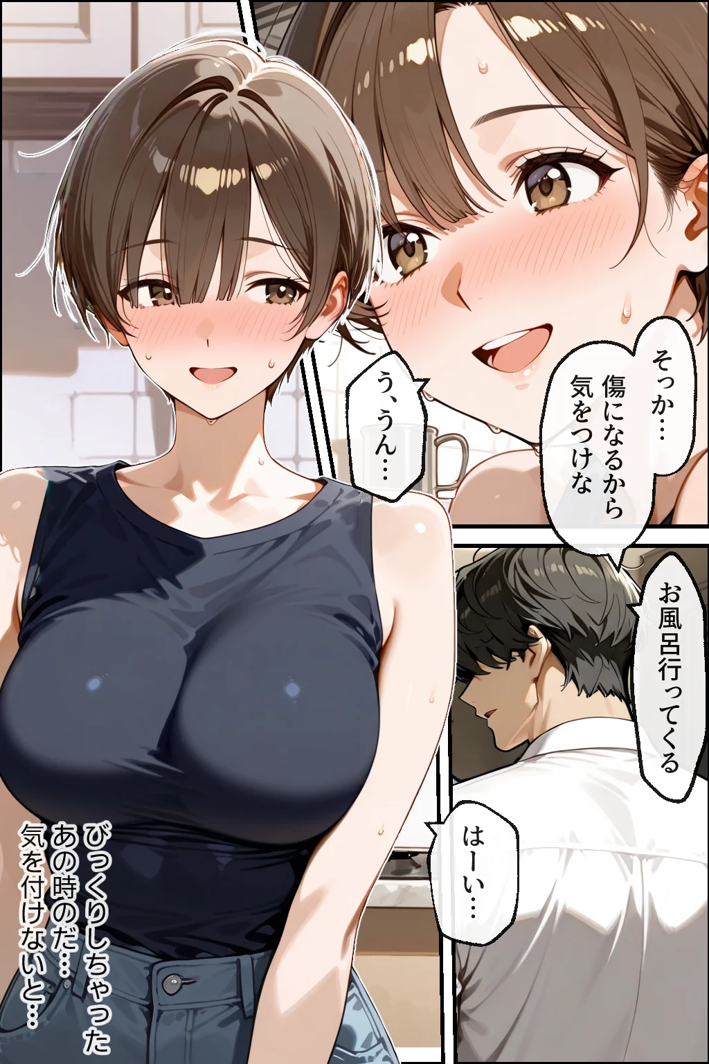 知らぬ間に同人AVに出演していた妻に、上書きセックスしてわからせた話 辱め・人妻・主婦・巨乳 サンプル8ページ目（性欲解放戦線）