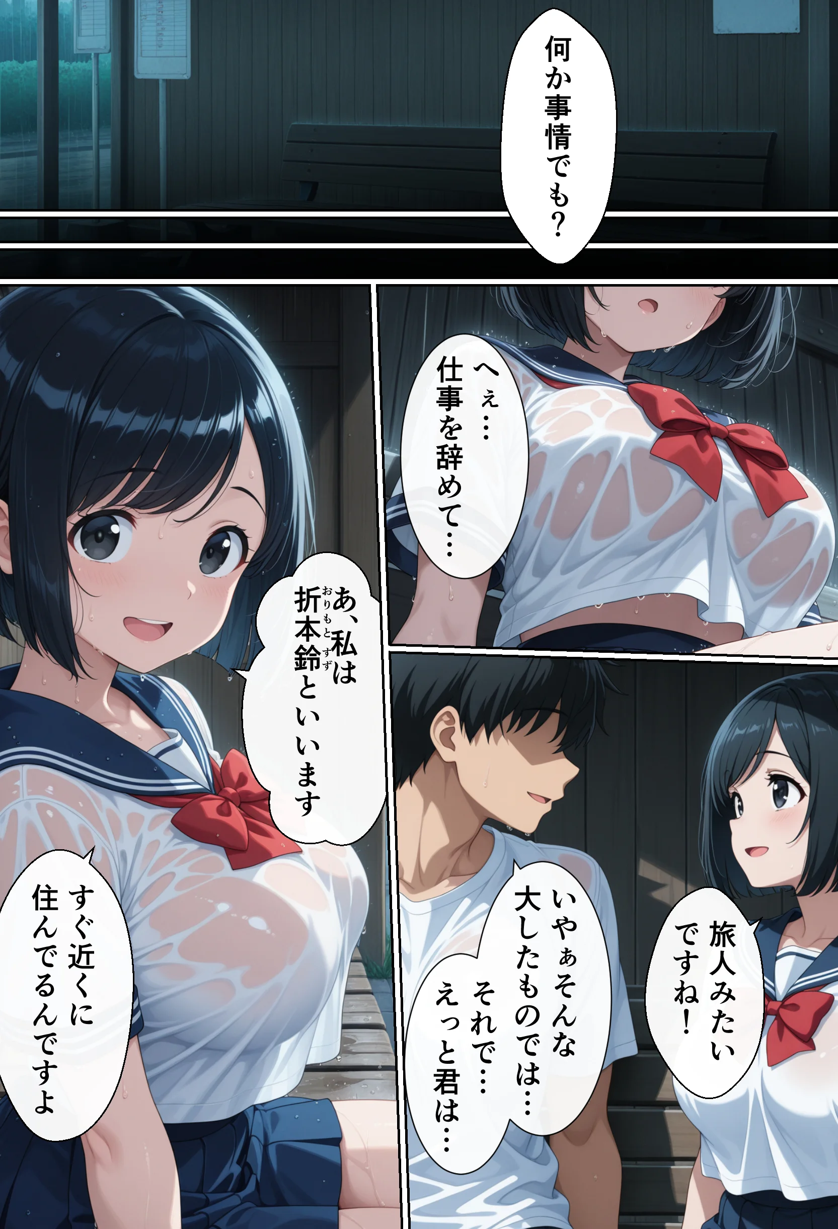 田舎で極上親子丼 人妻・主婦・巨乳・母乳 サンプル8ページ目（御殿の湯）