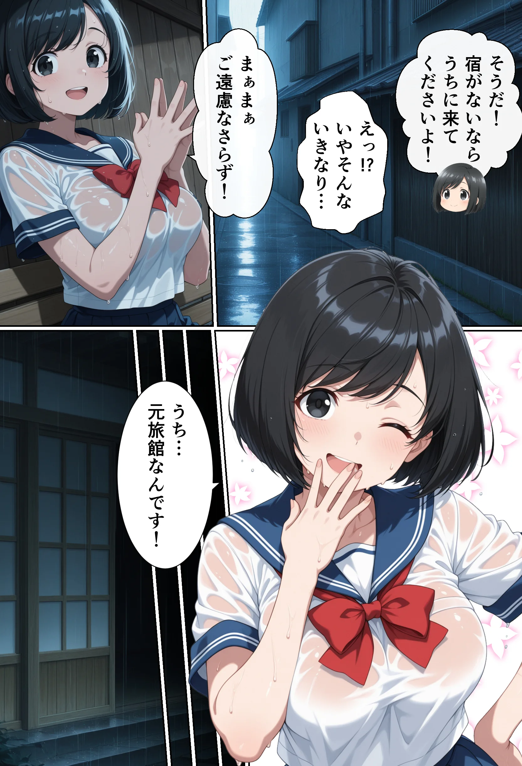 田舎で極上親子丼 人妻・主婦・巨乳・母乳 サンプル9ページ目（御殿の湯）