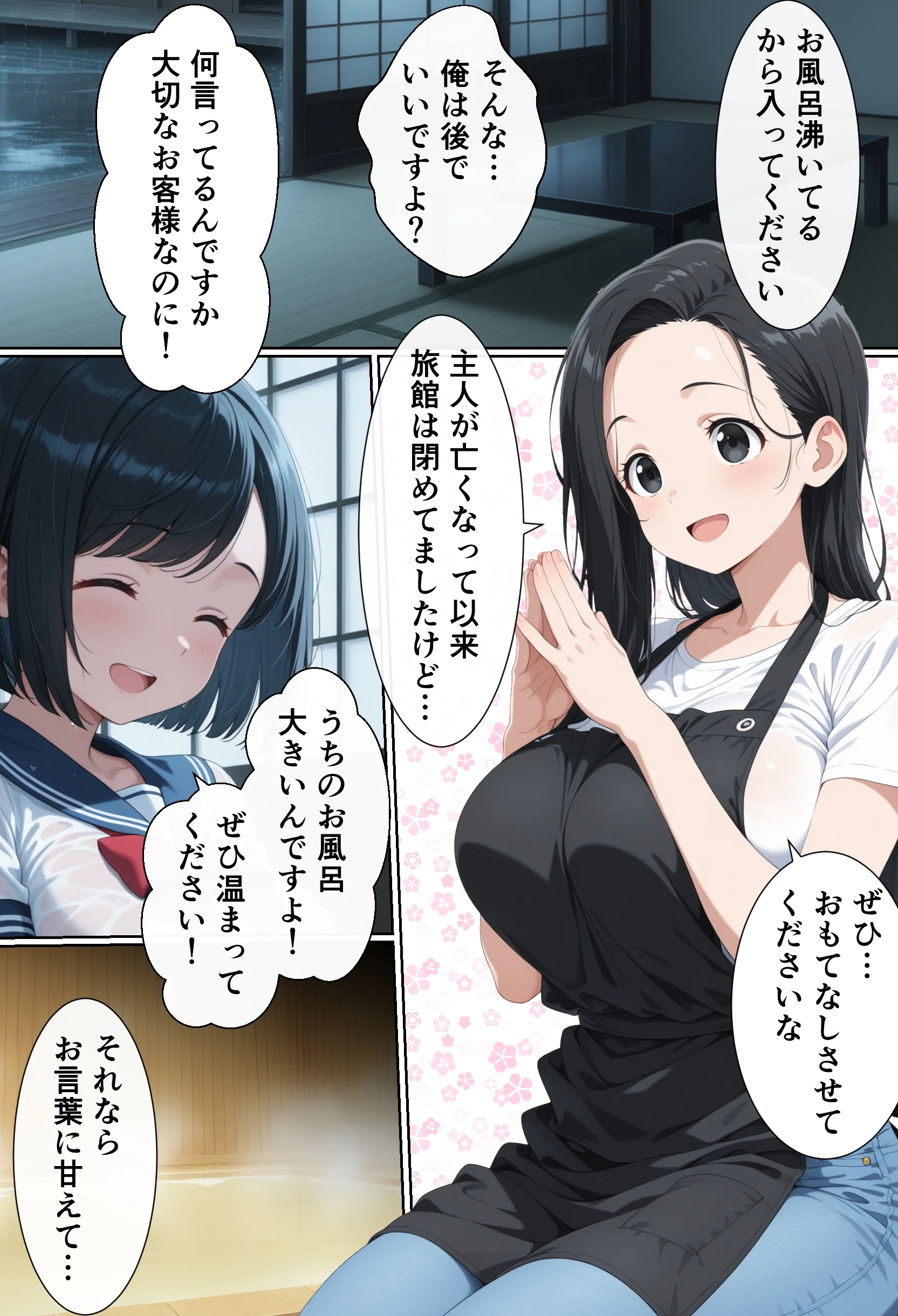 田舎で極上親子丼 人妻・主婦・巨乳・母乳 サンプル11ページ目（御殿の湯）