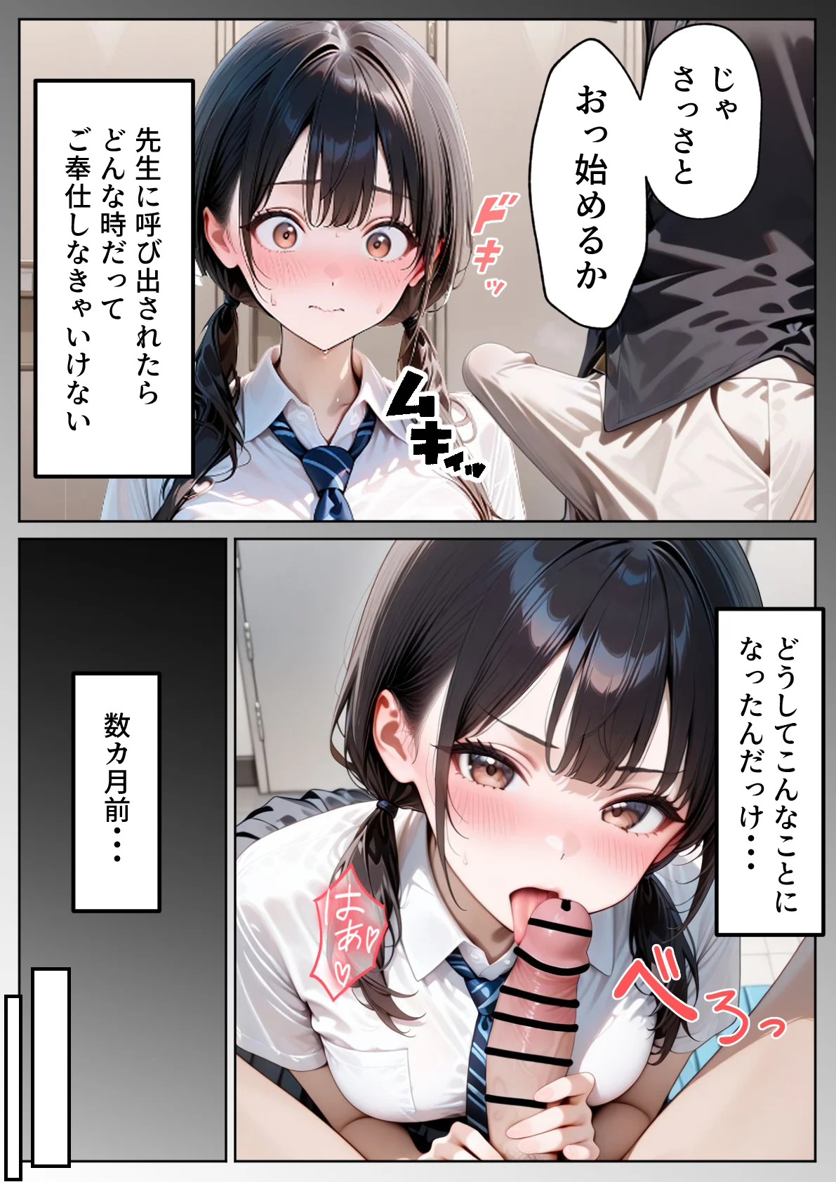 クズ教師に寝取られた巨乳J◯ 〜完堕ちセックス〜 NTR・寝取られ・キス・フェラ サンプル2ページ目(ぱにぱに)