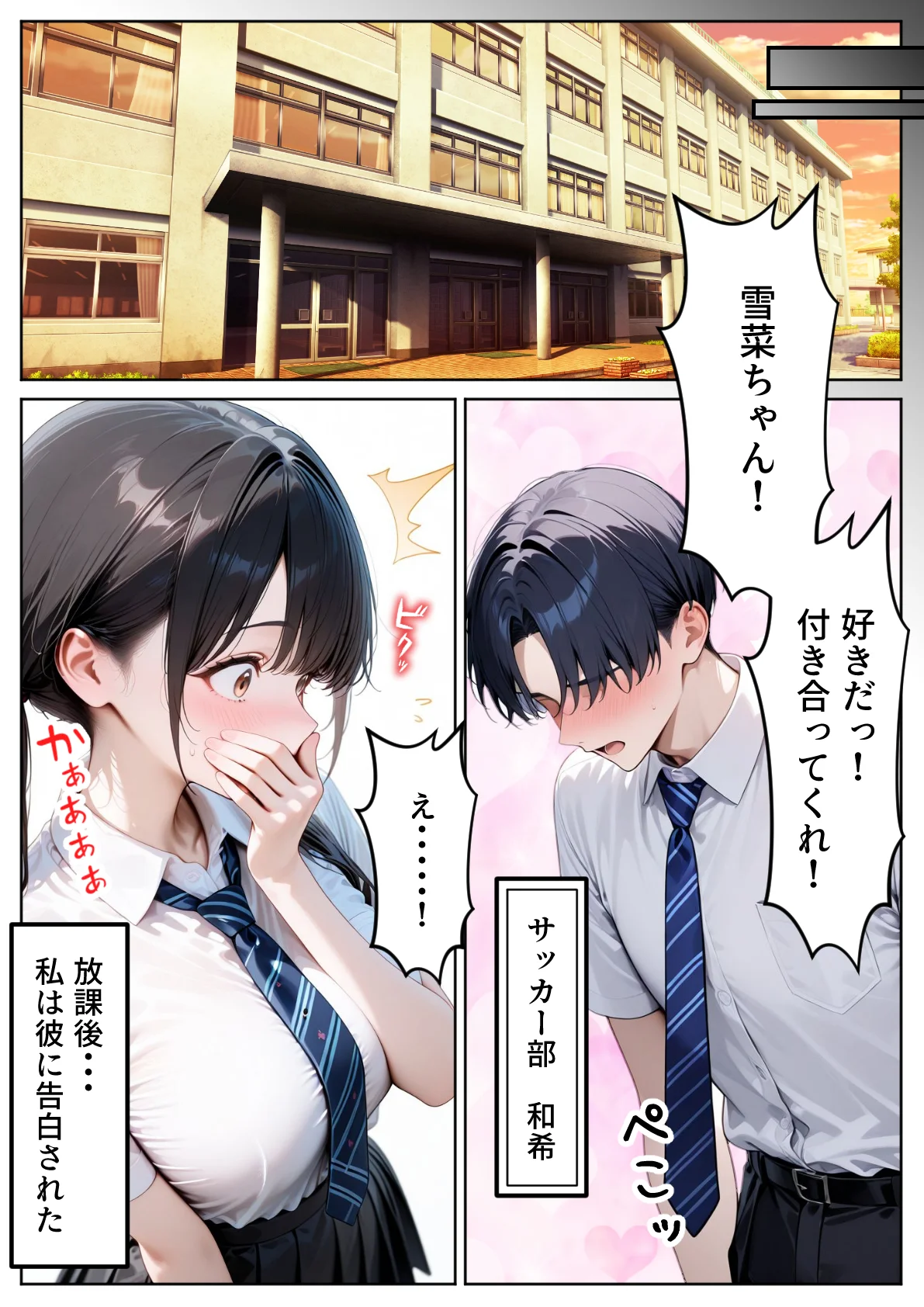 クズ教師に寝取られた巨乳J◯ 〜完堕ちセックス〜 NTR・寝取られ・キス・フェラ サンプル3ページ目(ぱにぱに)