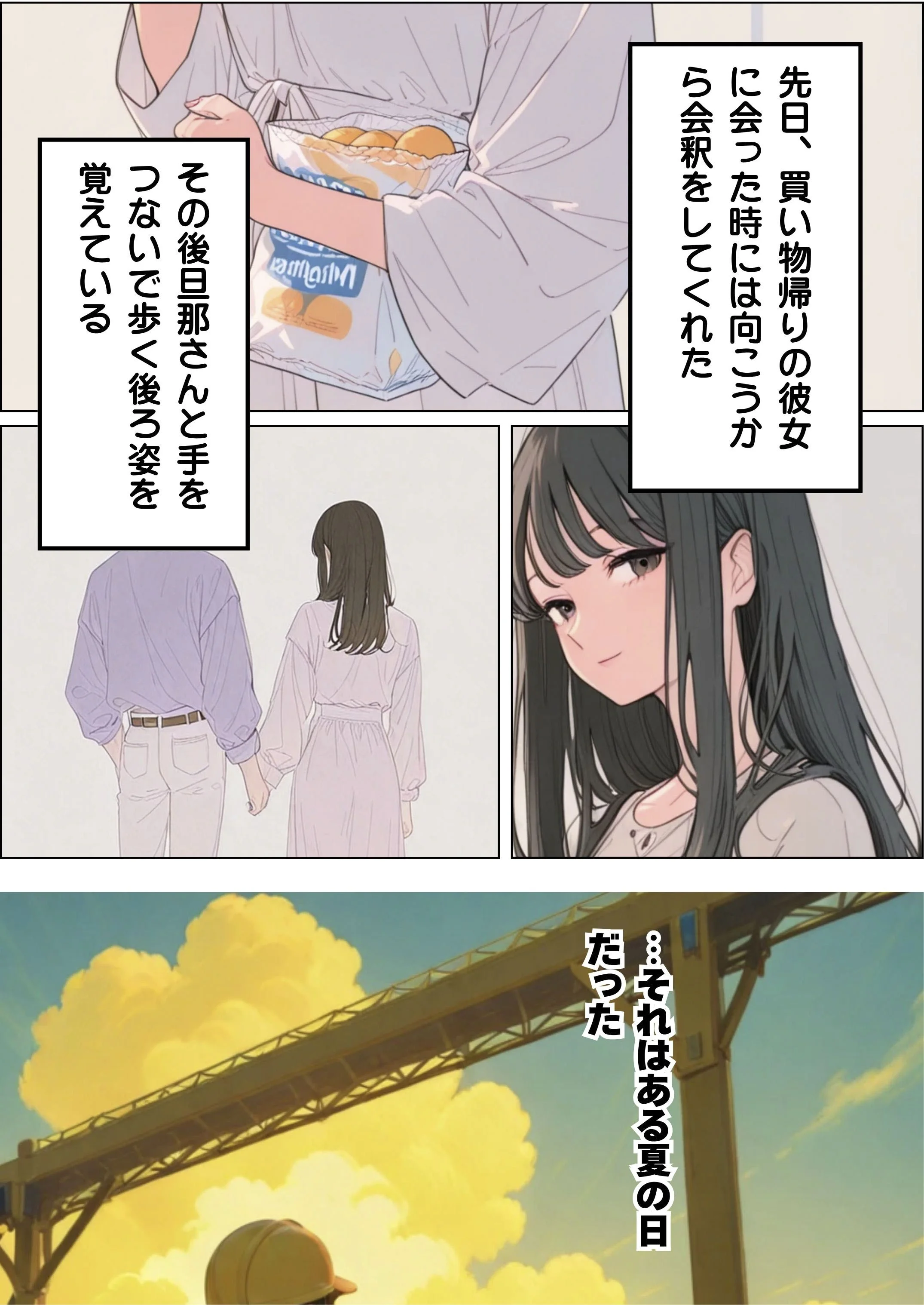 近所の人妻がエアコンが壊れたというので訪ねてきました 人妻・主婦・寝取り・寝取られ・NTR・陰毛・腋毛 サンプル4ページ目（だれもが）