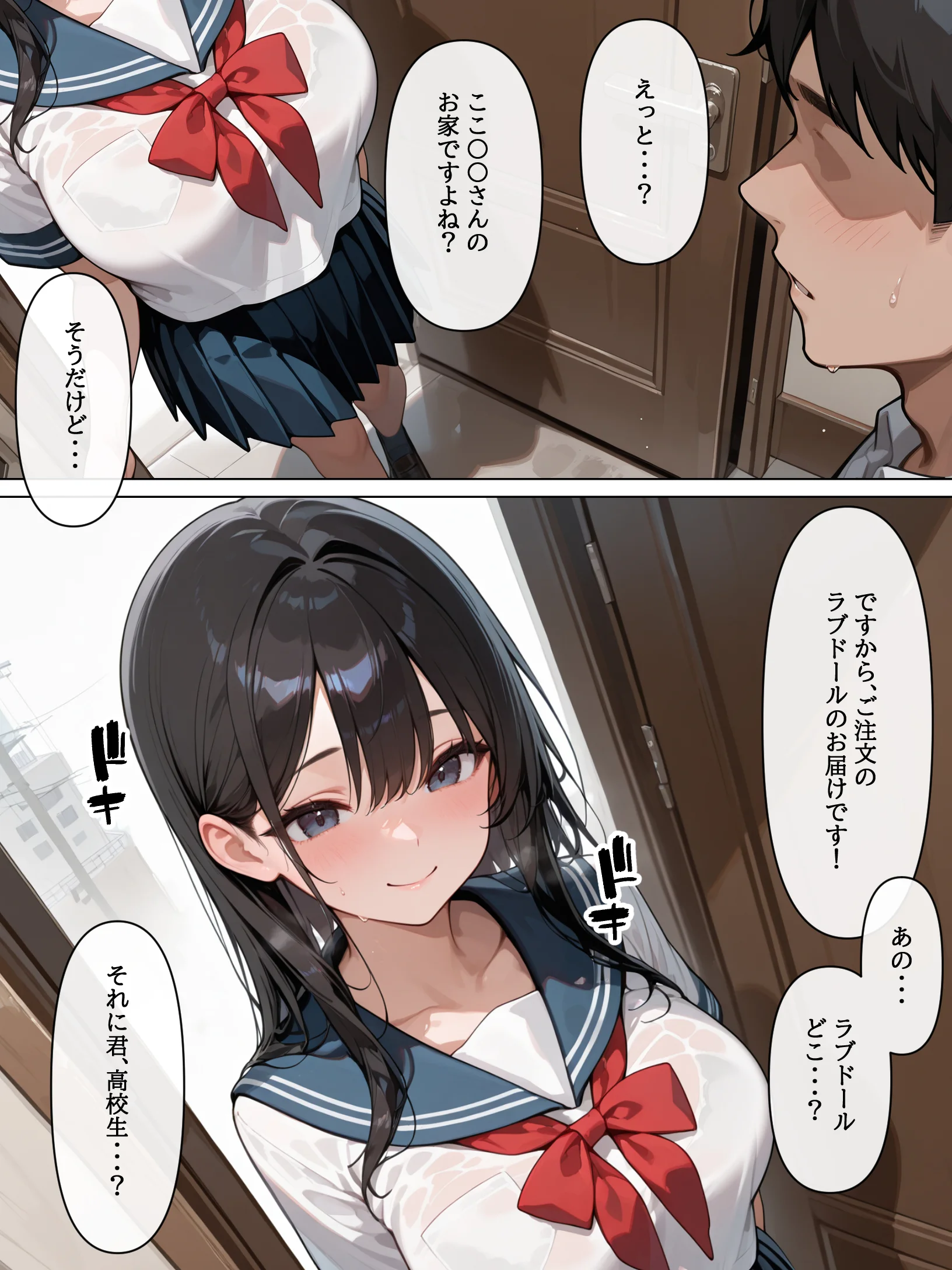 ラブドール頼んだら、後輩JKが来た アヘ顔・オナニー・フェラ サンプル2ページ目(ラブドールシリーズ)