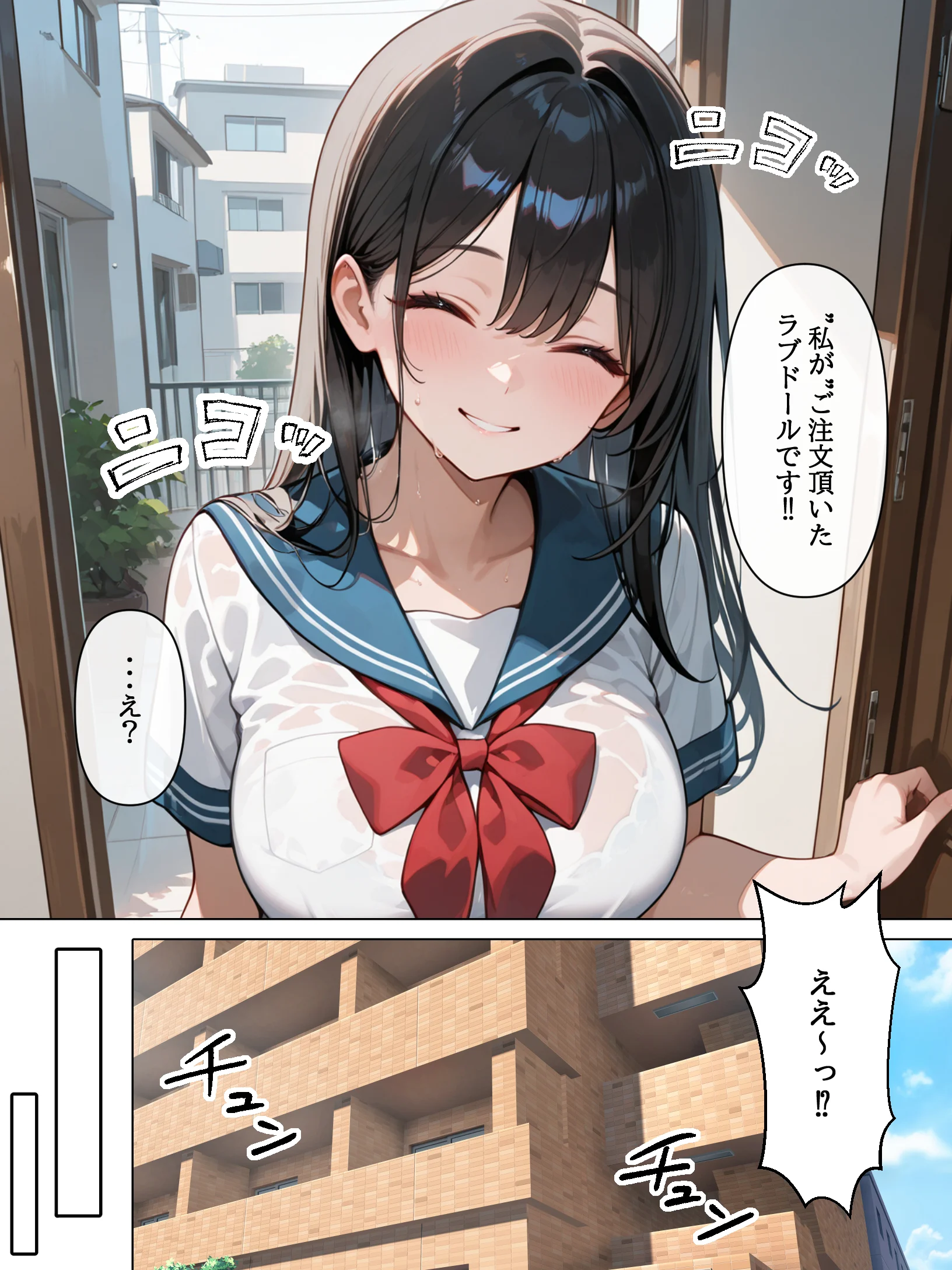 ラブドール頼んだら、後輩JKが来た アヘ顔・オナニー・フェラ サンプル3ページ目(ラブドールシリーズ)