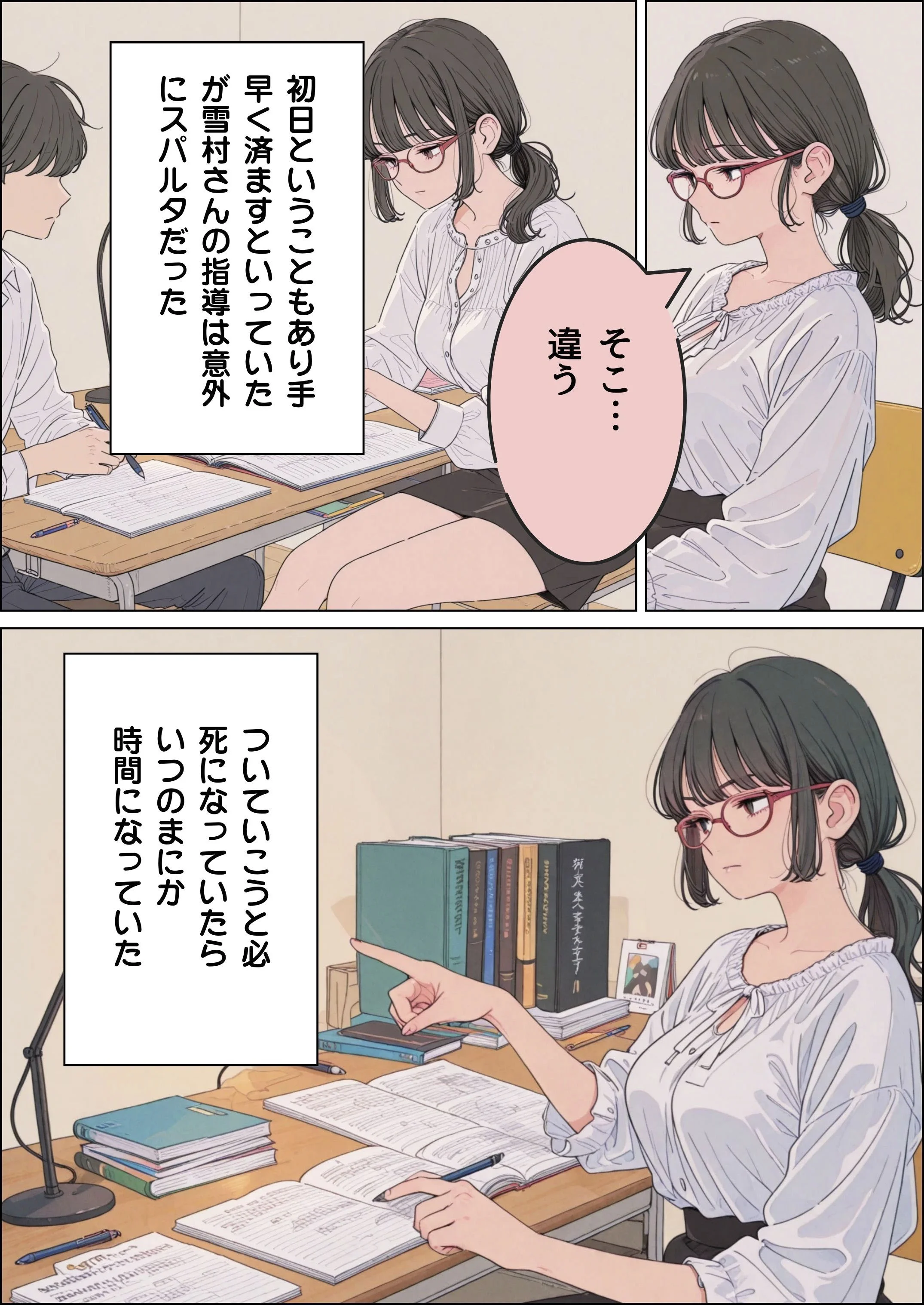訳あって親戚の人妻に家庭教師してもらうことになった 熟女・女教師・人妻・主婦 サンプル9ページ目（だれもが）