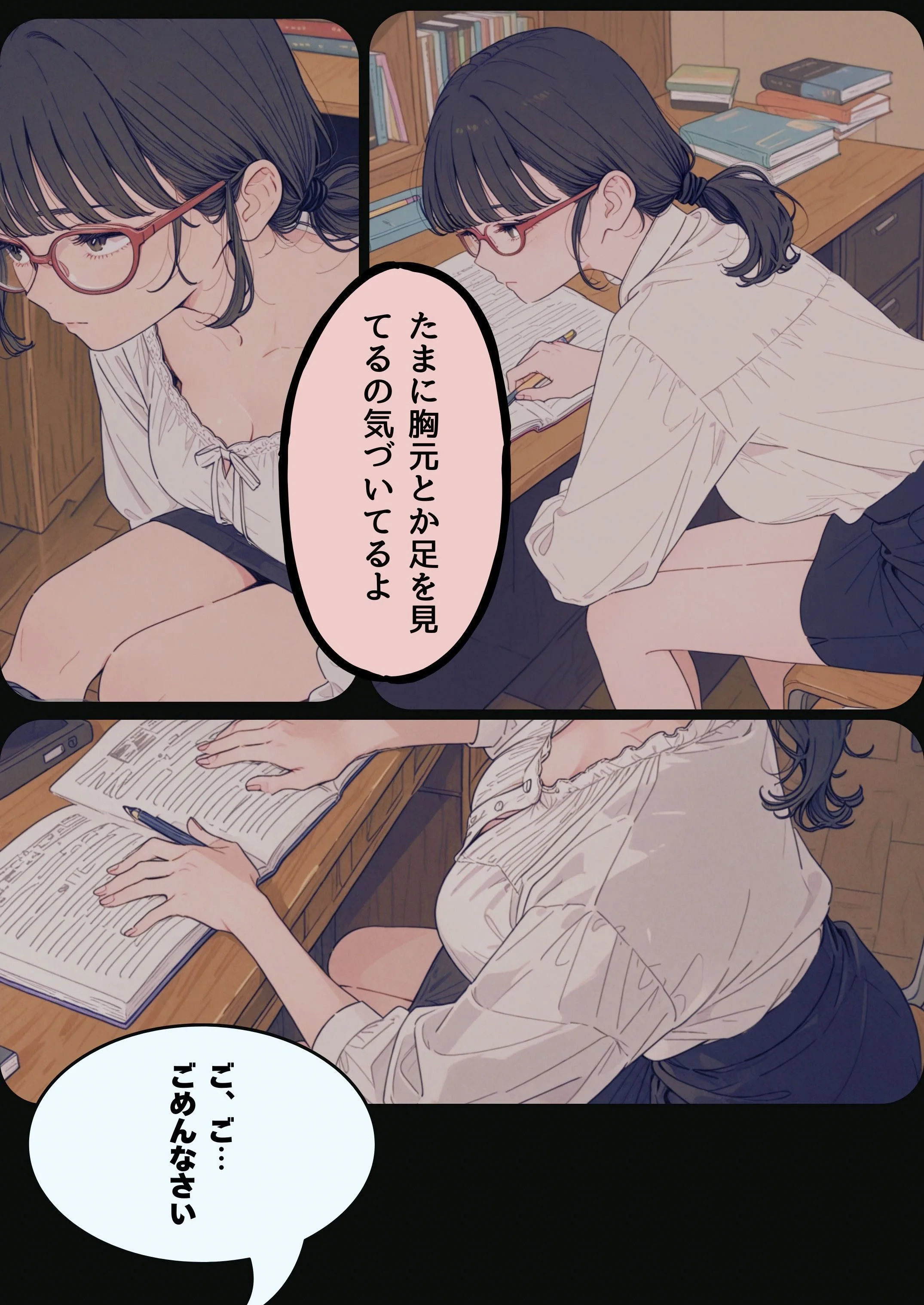 訳あって親戚の人妻に家庭教師してもらうことになった 熟女・女教師・人妻・主婦 サンプル16ページ目（だれもが）