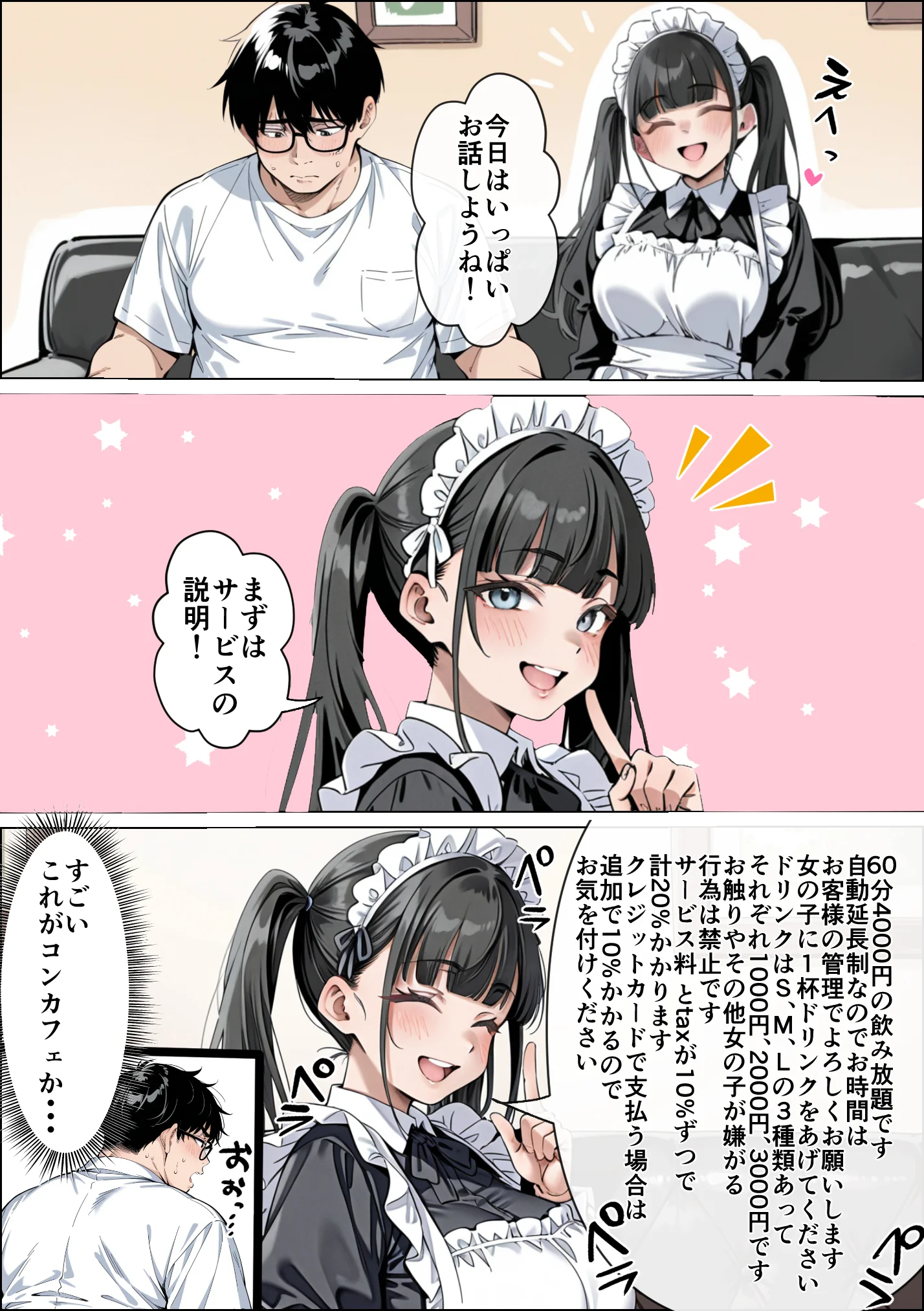 Ub●rの配達先で推しコンカフェ嬢が彼氏とヤってた話 ウェイトレス・巨乳・寝取り・寝取られ・NTR サンプル16ページ目（ピココミック）