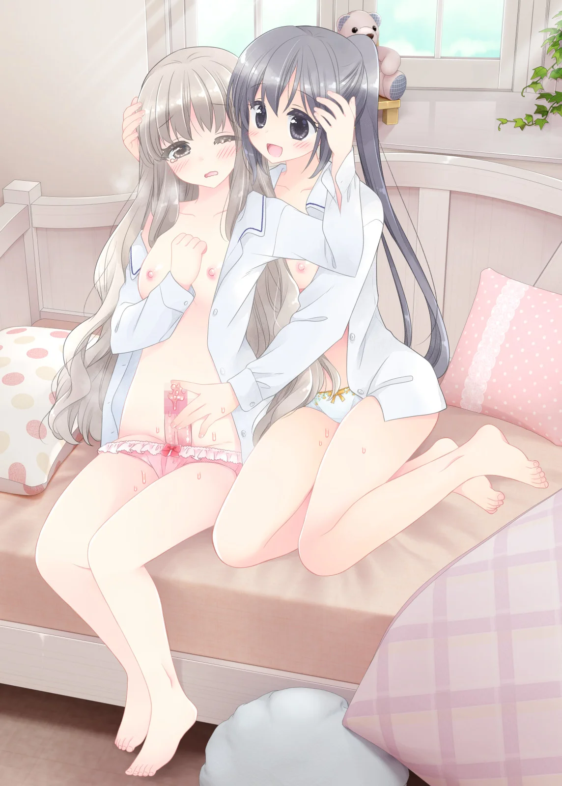 ヒミツのふたなり治療法 処女・ふたなり・幼なじみ サンプル4ページ目（空色にゃんにゃん）