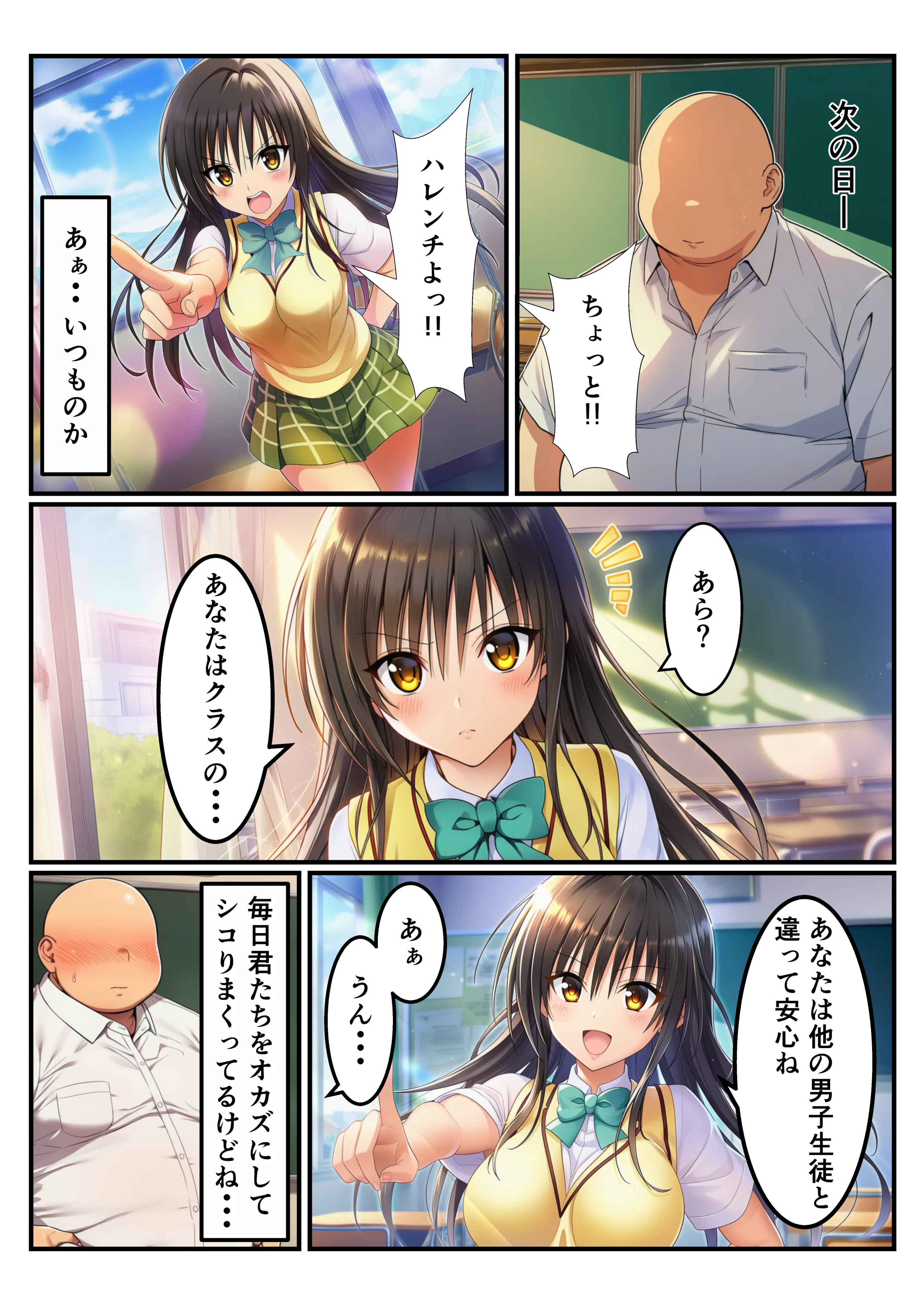 常識改変 ToL〇VEる編 唯×春菜×籾岡 制服・学園もの・巨乳 サンプル6ページ目（ヌキっぱなし）