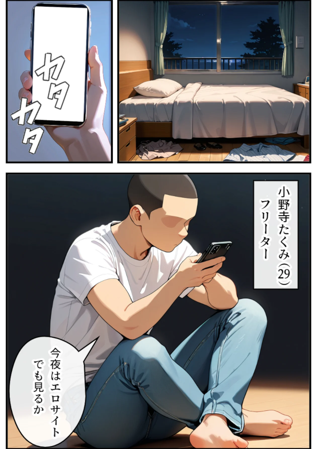 催○アプリで無抵抗にしたボーイッシュ女子大生の体を好き勝手してみる 辱め・陰毛・腋毛・褐色・日焼け サンプル1ページ目（JD密愛クラブ）