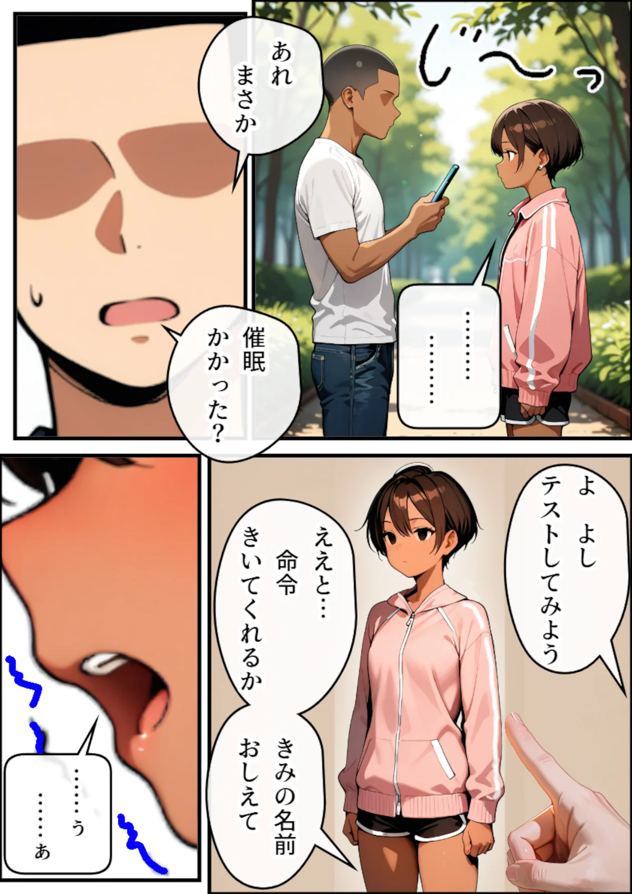 催○アプリで無抵抗にしたボーイッシュ女子大生の体を好き勝手してみる 辱め・陰毛・腋毛・褐色・日焼け サンプル9ページ目（JD密愛クラブ）