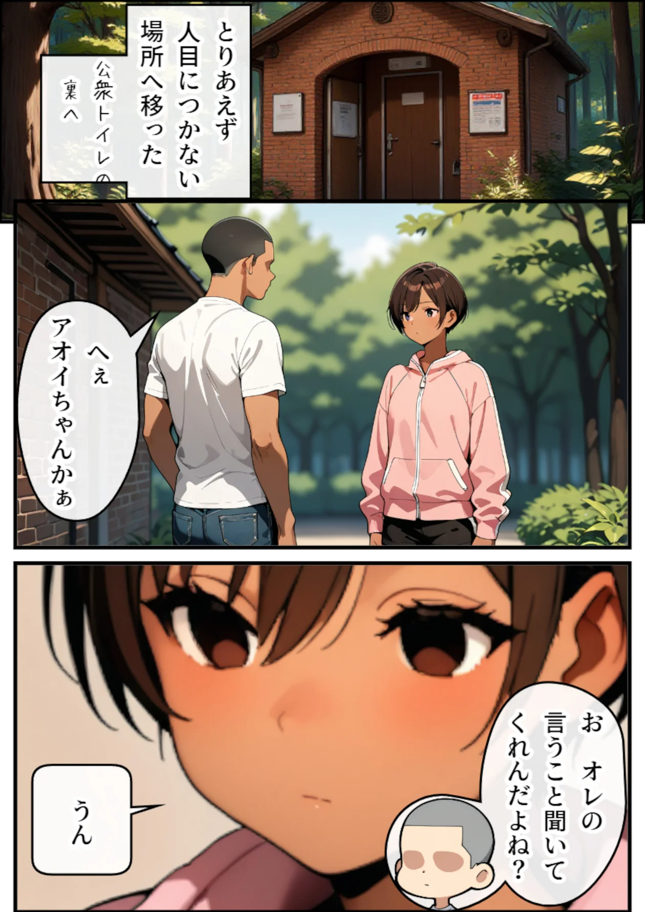 催○アプリで無抵抗にしたボーイッシュ女子大生の体を好き勝手してみる 辱め・陰毛・腋毛・褐色・日焼け サンプル11ページ目（JD密愛クラブ）