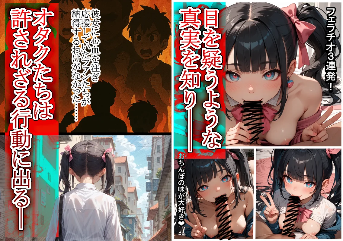偽神ノ背教者―清純派アイドルのハメ撮りが流出してオタクたちにマワされてしまう話― アイドル・芸能人・中出し・フェラ サンプル23ページ目（Viceberry）
