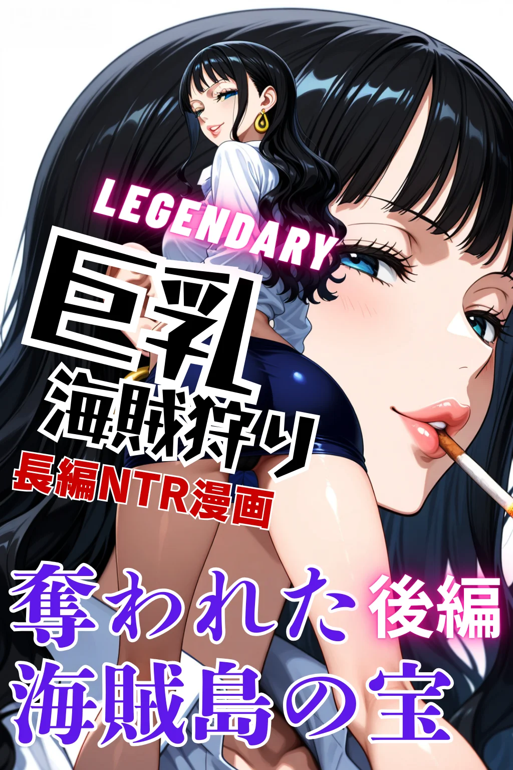 巨乳海賊狩り【伝説編】 〜奪われた海賊島の宝〜後編 異物挿入・巨乳・寝取り・寝取られ・NTR サンプル1ページ目（ピンク堂書店）