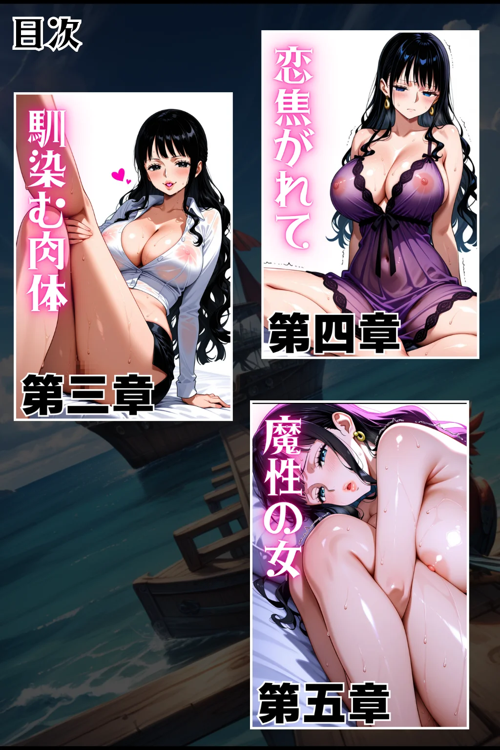 巨乳海賊狩り【伝説編】 〜奪われた海賊島の宝〜後編 異物挿入・巨乳・寝取り・寝取られ・NTR サンプル2ページ目（ピンク堂書店）