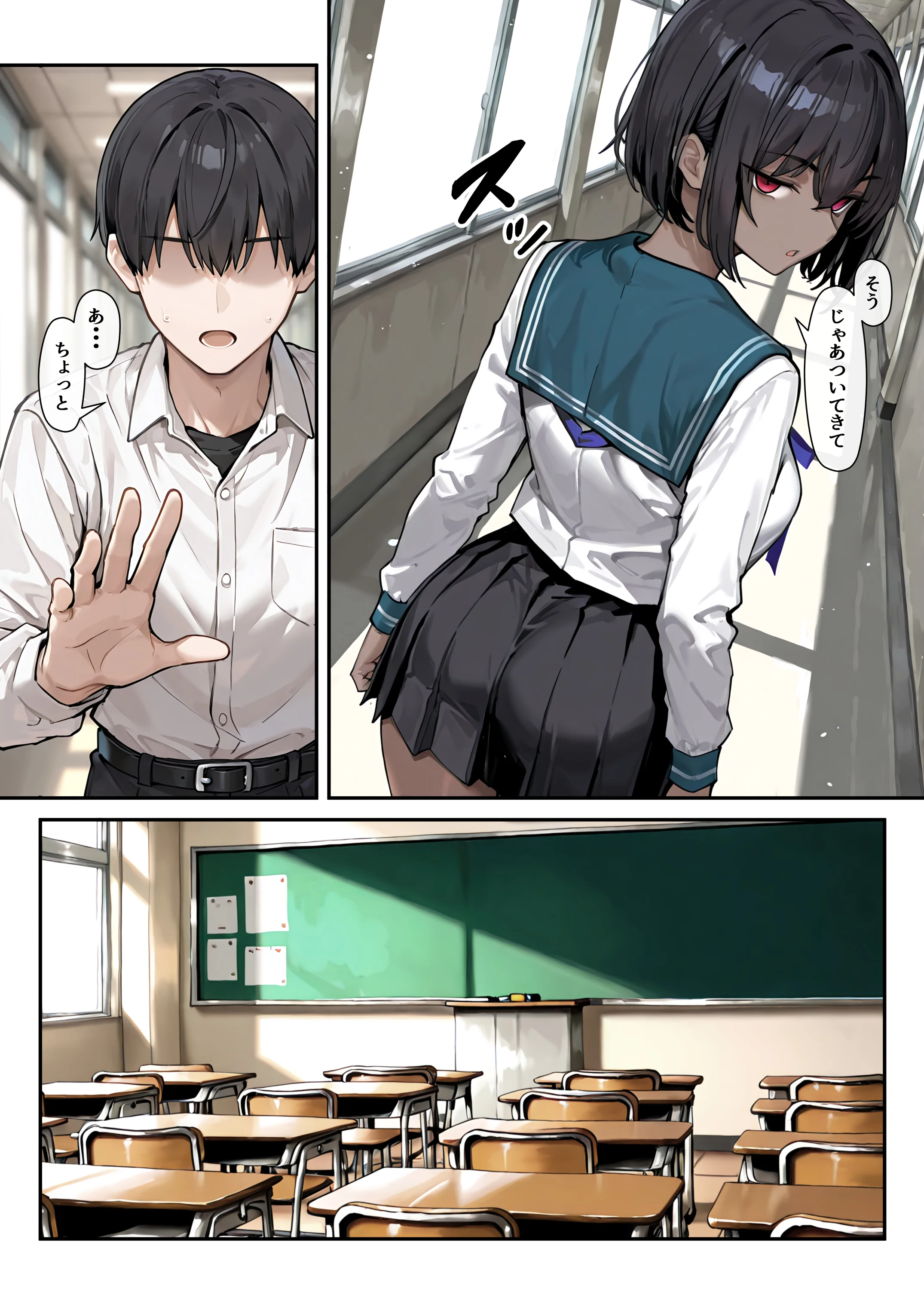 どスケベボデーの夜永さん 制服・学園もの・巨乳 サンプル14ページ目（だまご屋）