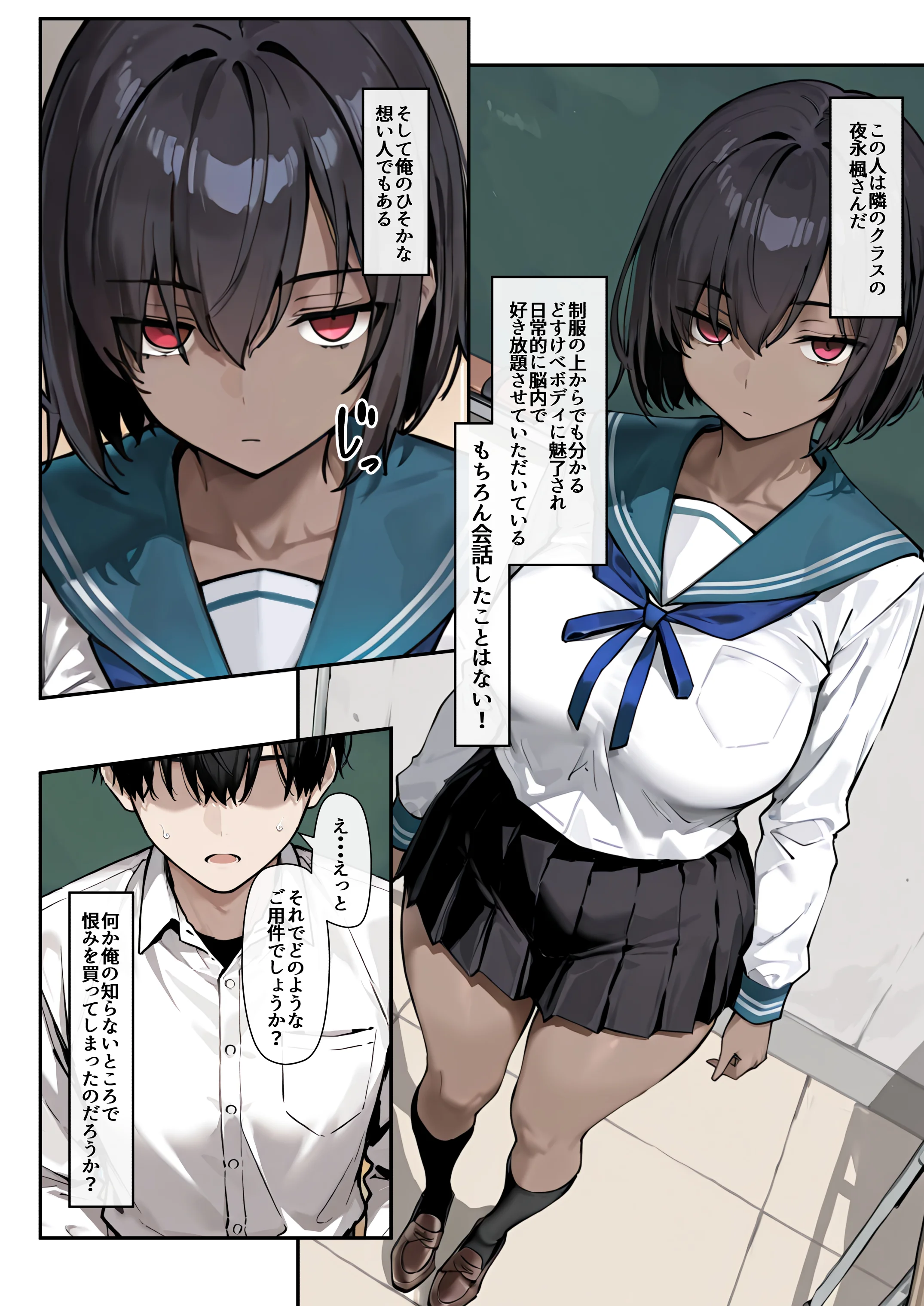 どスケベボデーの夜永さん 制服・学園もの・巨乳 サンプル15ページ目（だまご屋）