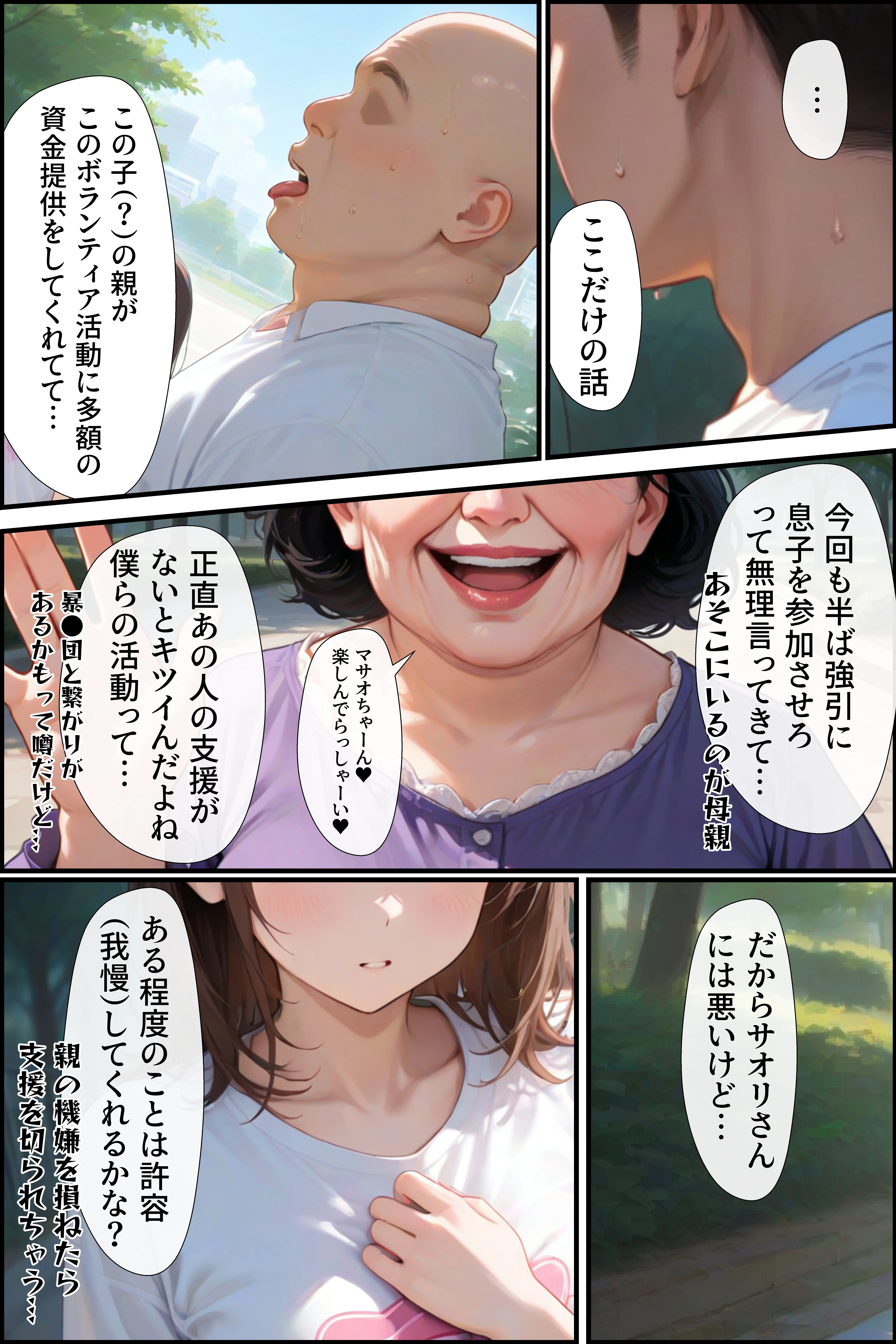 痴醜活動【ボランティア編】 拘束・処女・中出し サンプル5ページ目（ふりかけラブ）