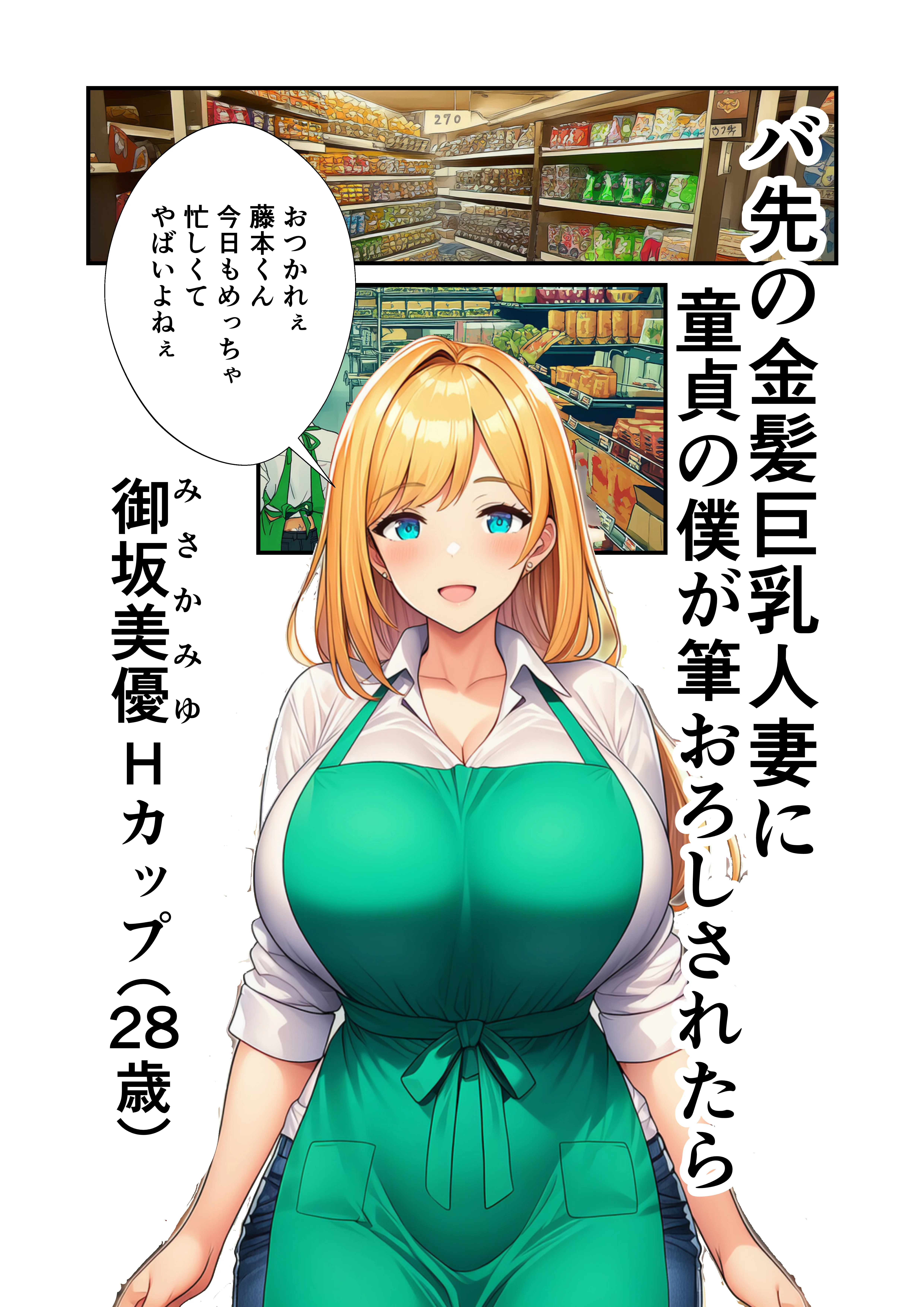 バ先の金髪巨乳人妻に童貞の僕が筆おろしされたなら 熟女・人妻・主婦・巨乳 サンプル1ページ目（イッキ）