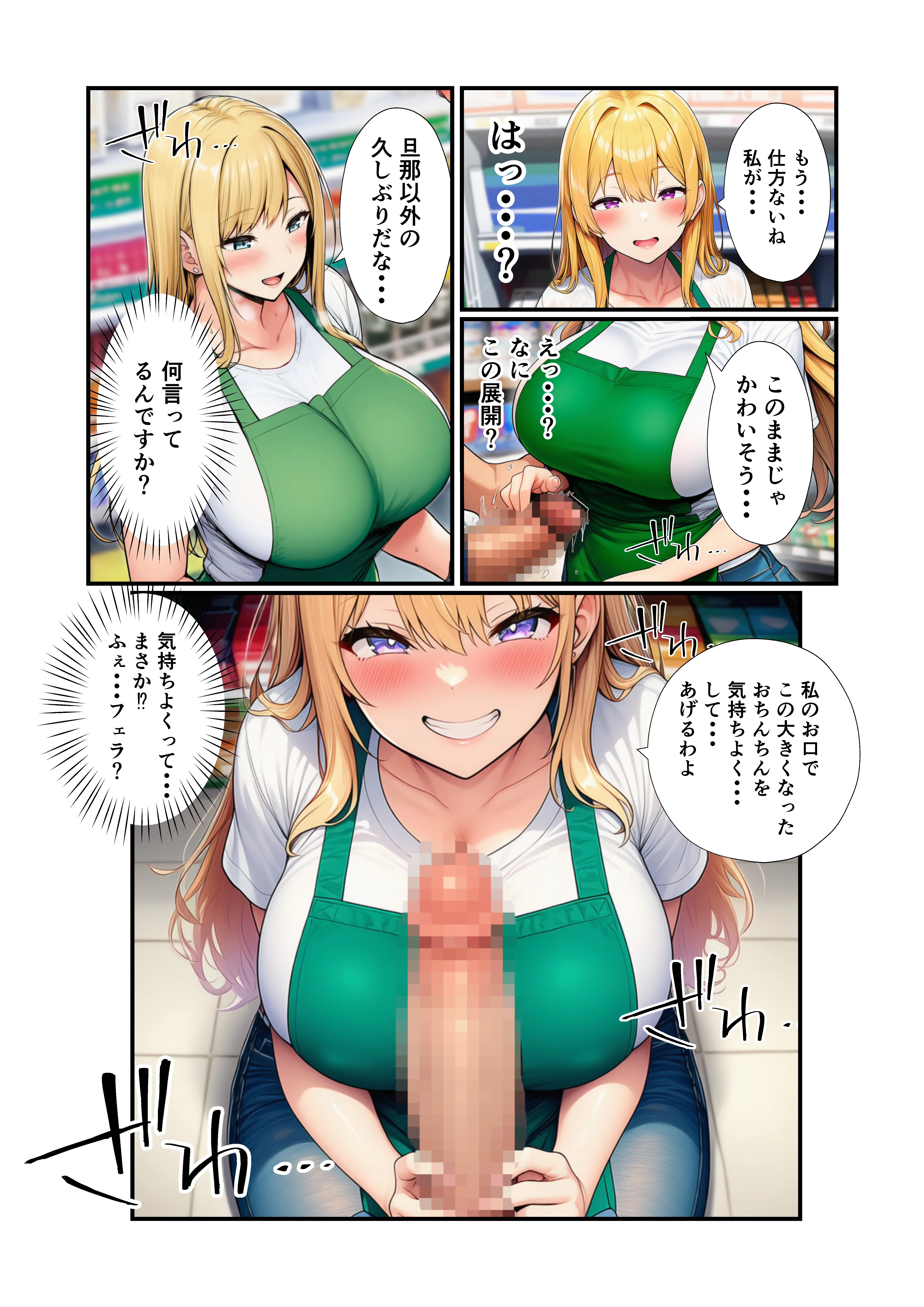 バ先の金髪巨乳人妻に童貞の僕が筆おろしされたなら 熟女・人妻・主婦・巨乳 サンプル9ページ目（イッキ）