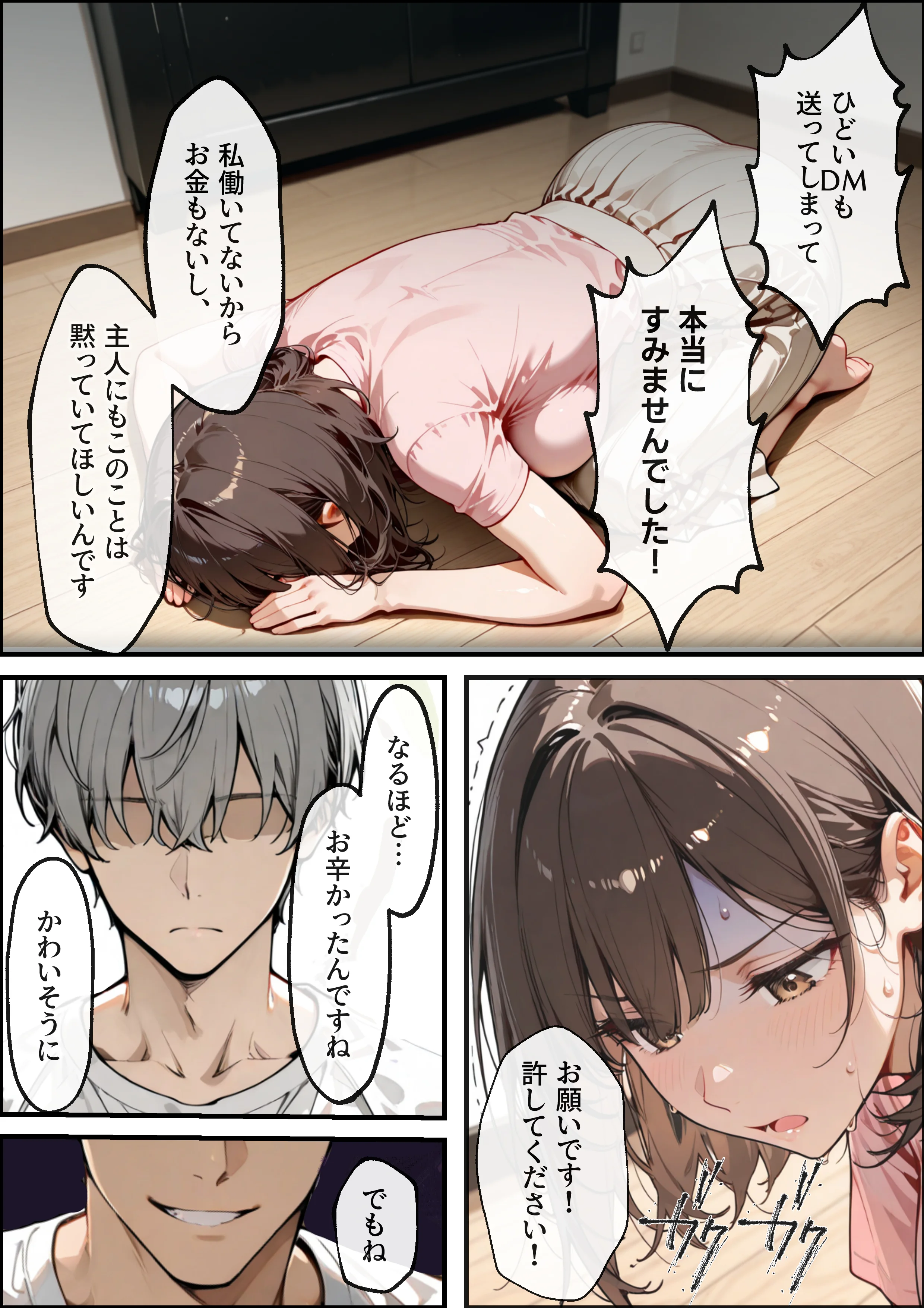 開示請求したら隣に住む若妻だったので、金の代わりに体を要求してみた NTR・寝取られ・イラマチオ・オナニー サンプル17ページ目(妄想体験コミック@MTコミック)