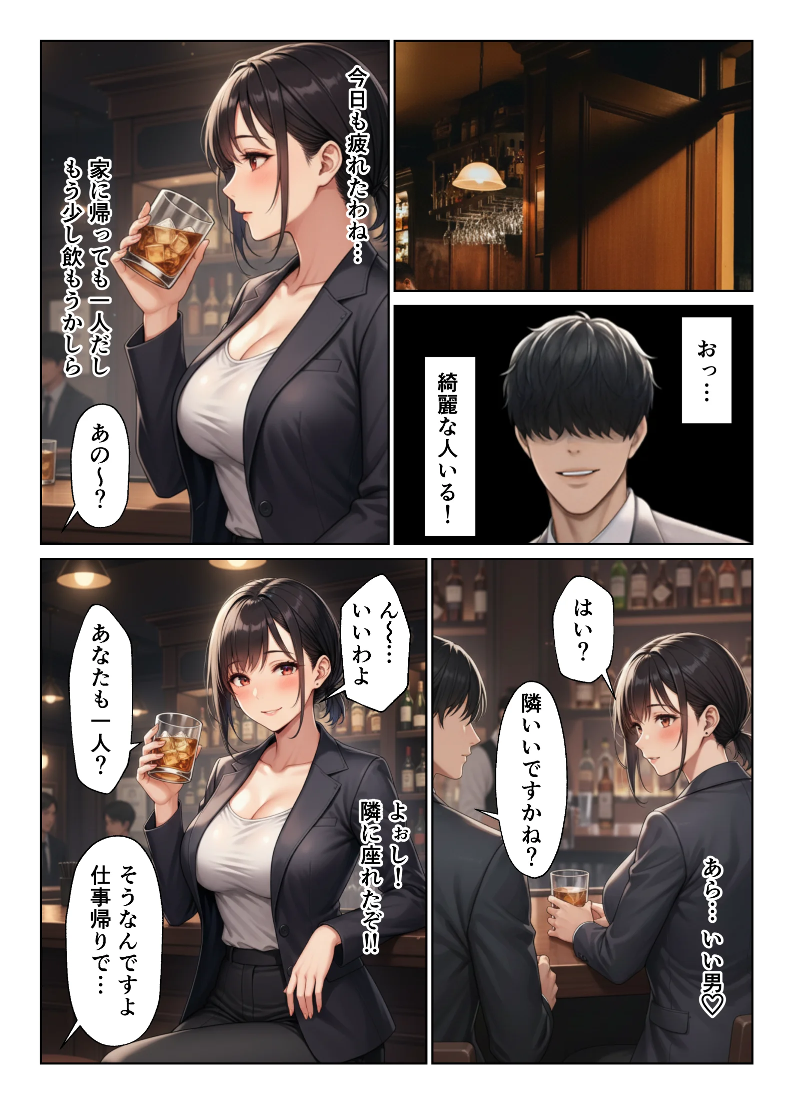 人妻妊娠 Barで出会った美女と熱い一夜を過ごした話 熟女・人妻・主婦・巨乳 サンプル2ページ目（ヌキっぱなし）