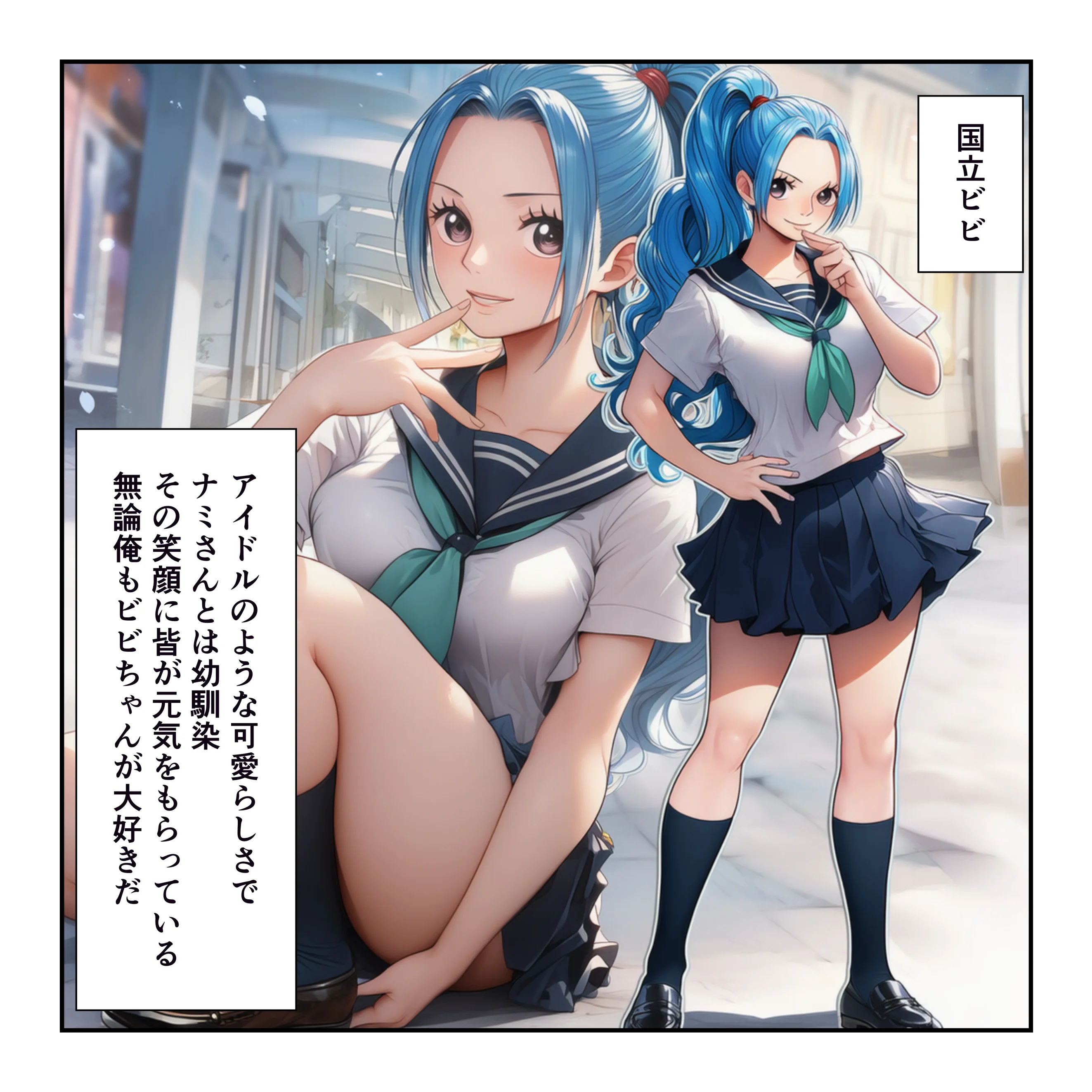 ハーレム温泉修学旅行で学園四天王美女に中出し！【ナミ・ロビン・ビビ・ハ〇コック】 学園もの・ラブコメ・痴女 サンプル9ページ目（YH）