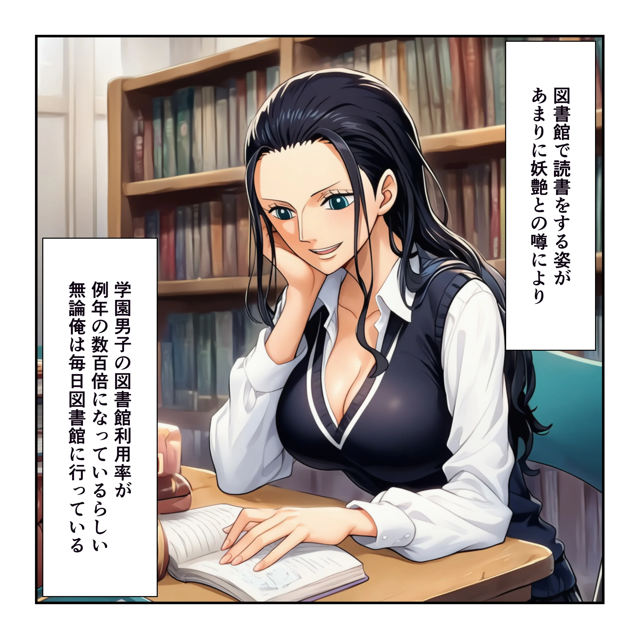 ハーレム温泉修学旅行で学園四天王美女に中出し！【ナミ・ロビン・ビビ・ハ〇コック】 学園もの・ラブコメ・痴女 サンプル12ページ目（YH）