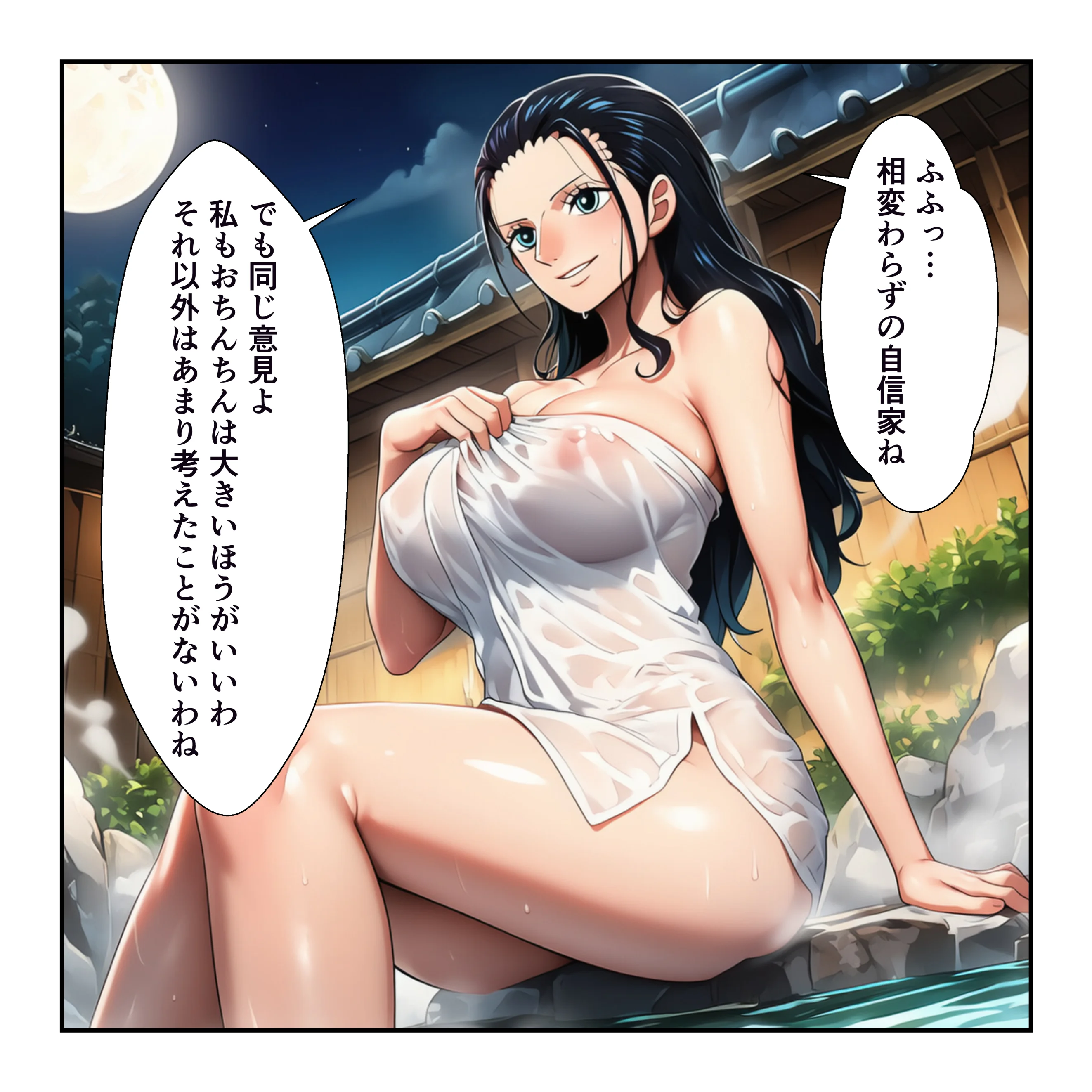 ハーレム温泉修学旅行で学園四天王美女に中出し！【ナミ・ロビン・ビビ・ハ〇コック】 学園もの・ラブコメ・痴女 サンプル21ページ目（YH）