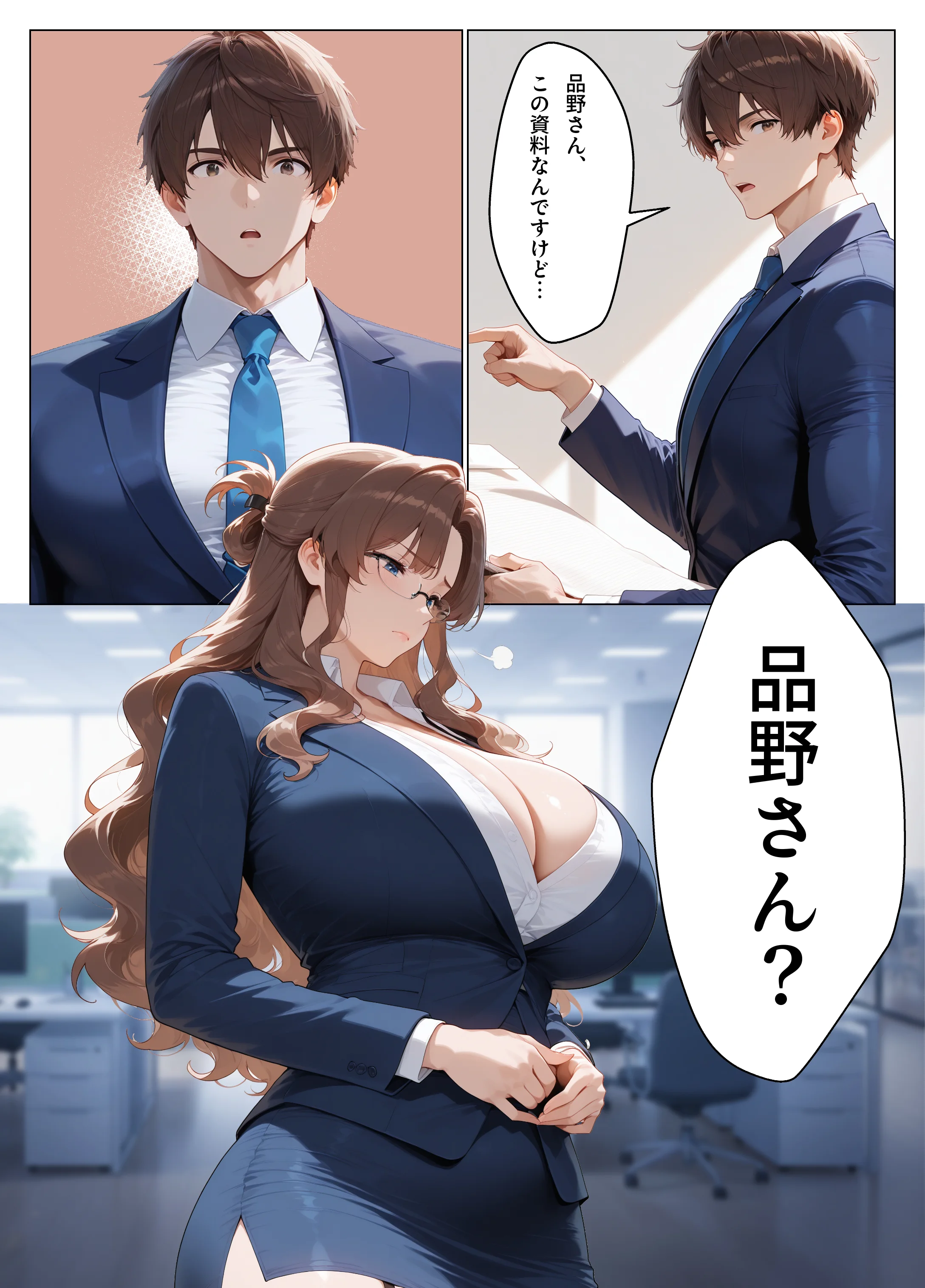 真面目な爆乳上司にコスプレセックスを調教したら母乳を吹き出しながらドMでド変態になってしまった話（新入社員 上埜晃司1 品野美弥編） 人妻・主婦・巨乳・パイズリ サンプル5ページ目（ダダーン☆ボヨヨン）