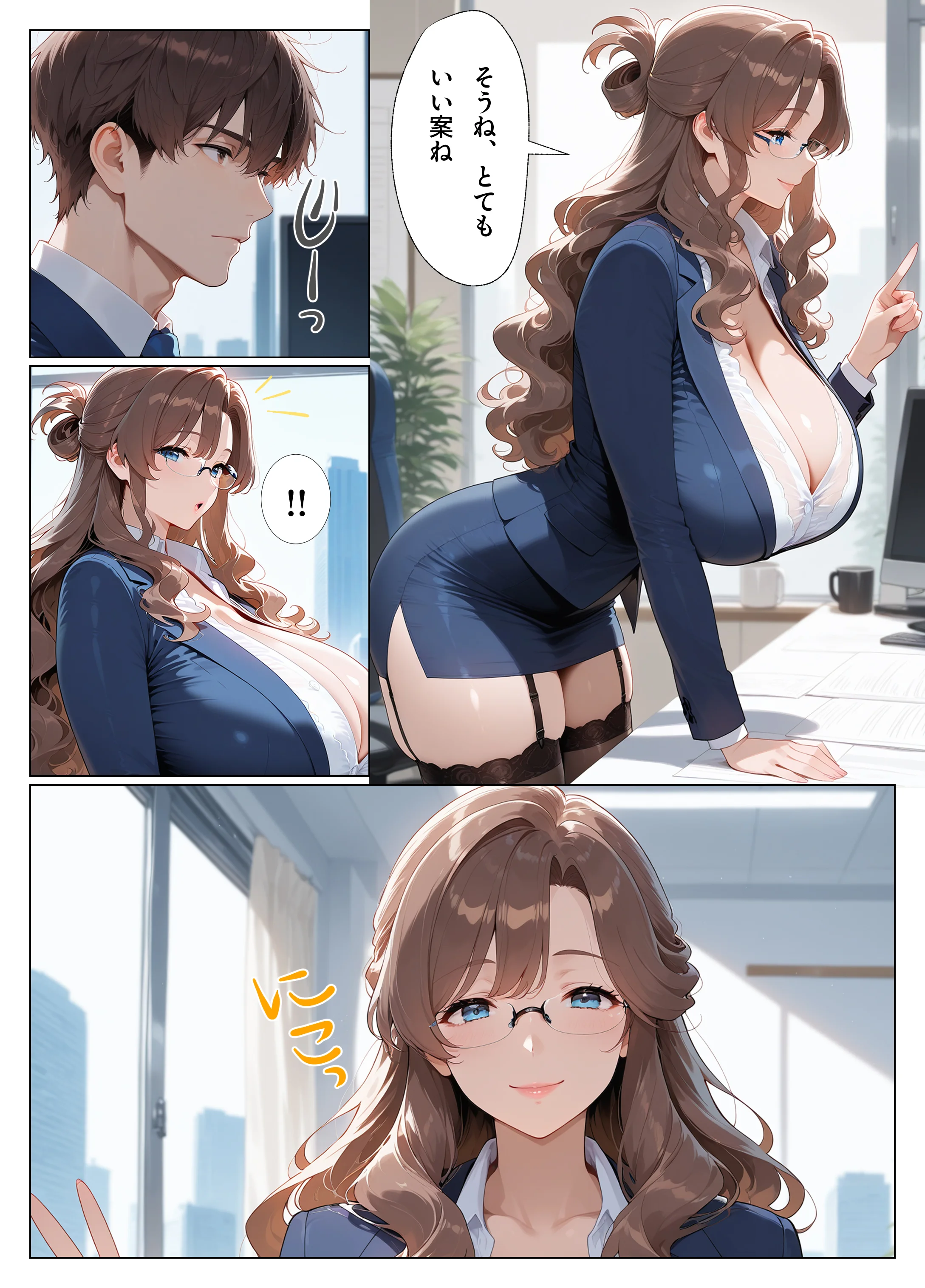 真面目な爆乳上司にコスプレセックスを調教したら母乳を吹き出しながらドMでド変態になってしまった話（新入社員 上埜晃司1 品野美弥編） 人妻・主婦・巨乳・パイズリ サンプル7ページ目（ダダーン☆ボヨヨン）