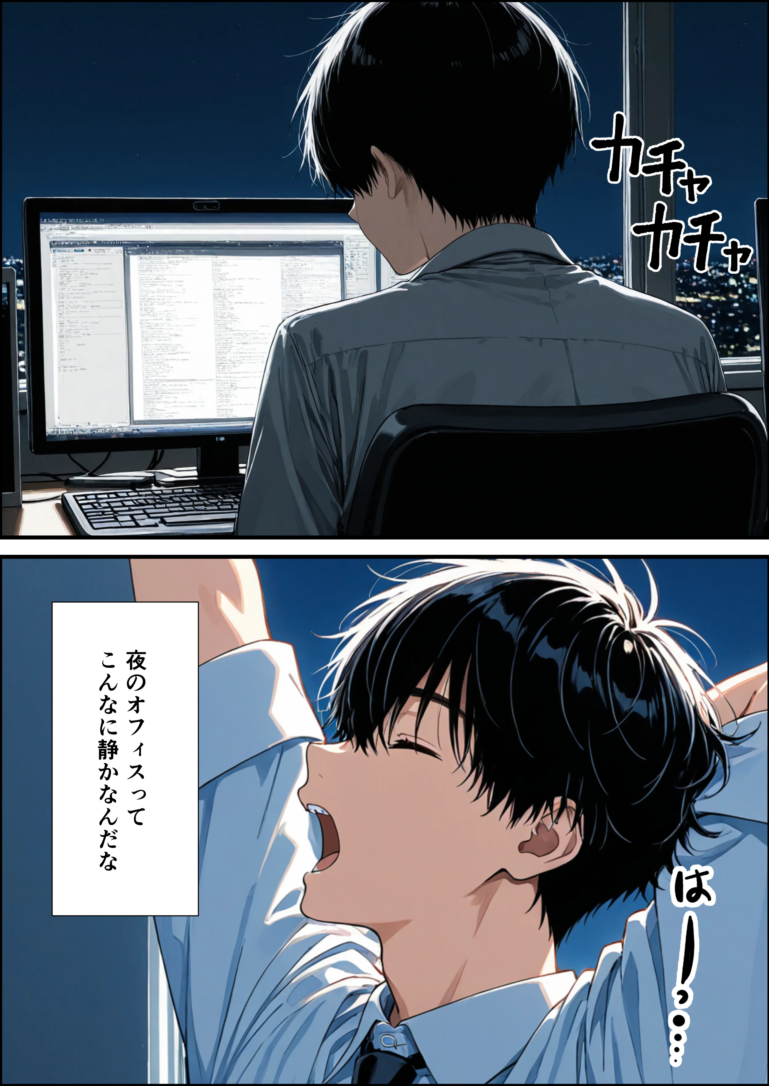 爆乳上司の裏の顔を知った俺は、オフィスでめちゃくちゃSEXすることに【体験版15P】 巨乳・中出し・フェラ サンプル1ページ目（くろも！のドリームランド）