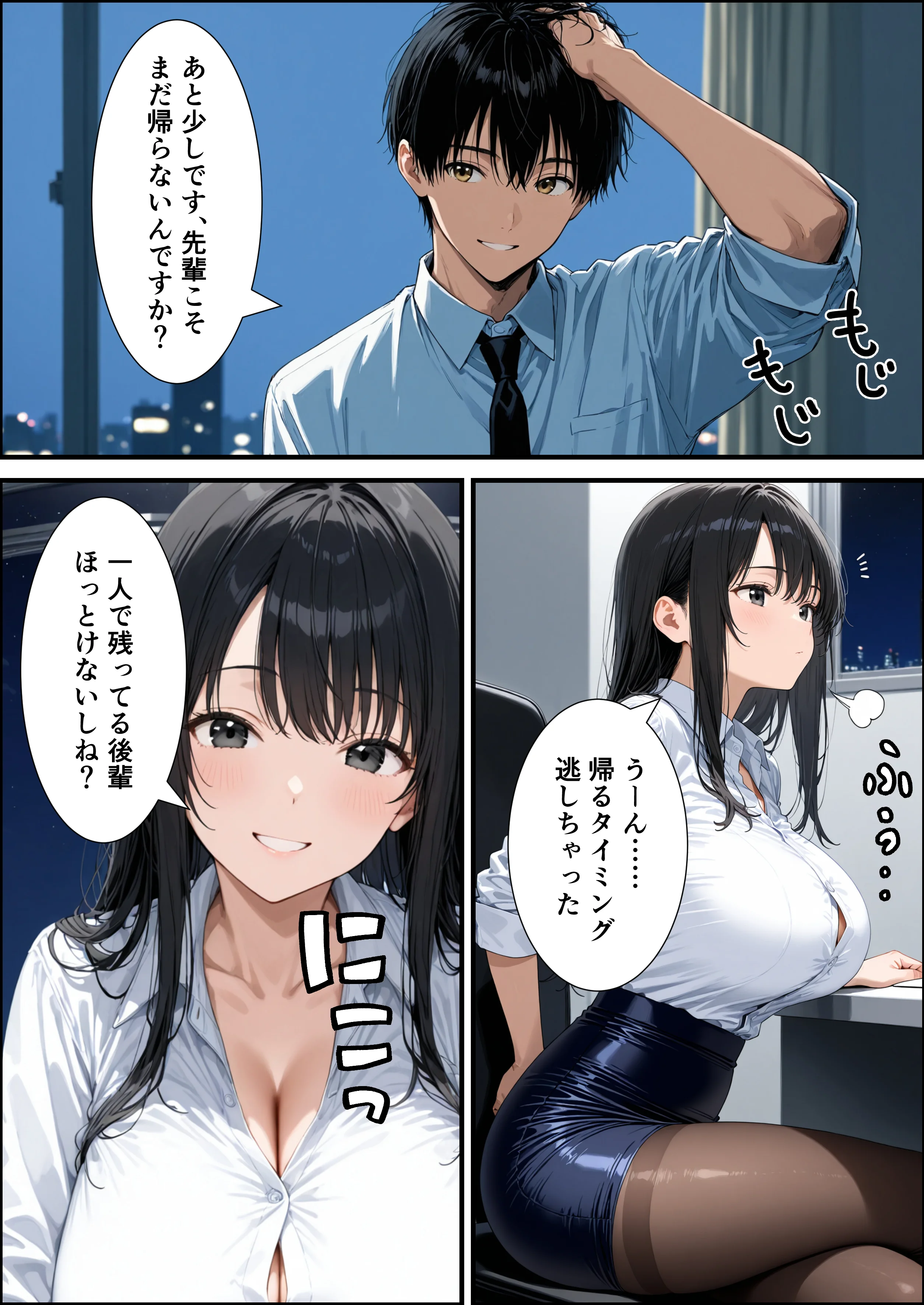 爆乳上司の裏の顔を知った俺は、オフィスでめちゃくちゃSEXすることに【体験版15P】 巨乳・中出し・フェラ サンプル3ページ目（くろも！のドリームランド）