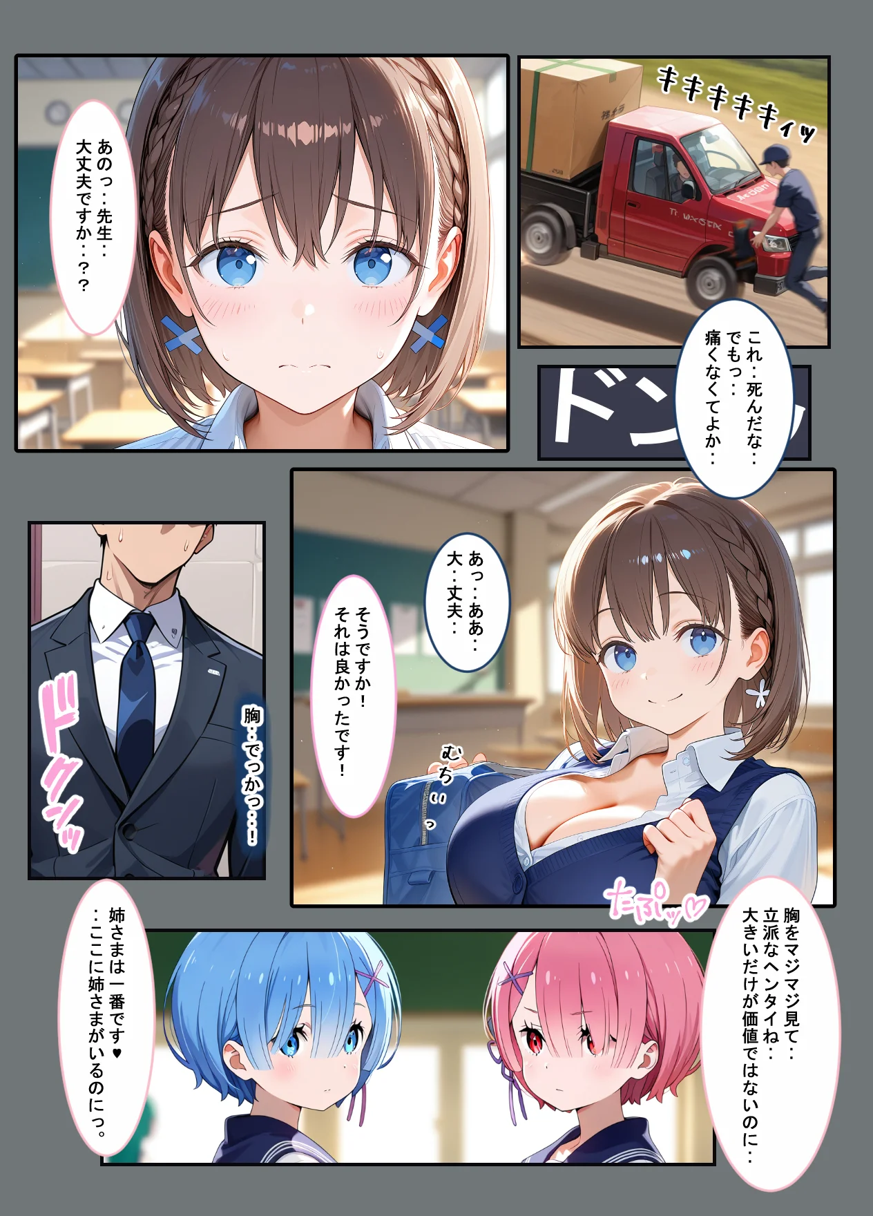異世界で催淫モテモテ性教師になりました（よろず） 処女・学園もの・妊婦 サンプル1ページ目（薬舐太郎）