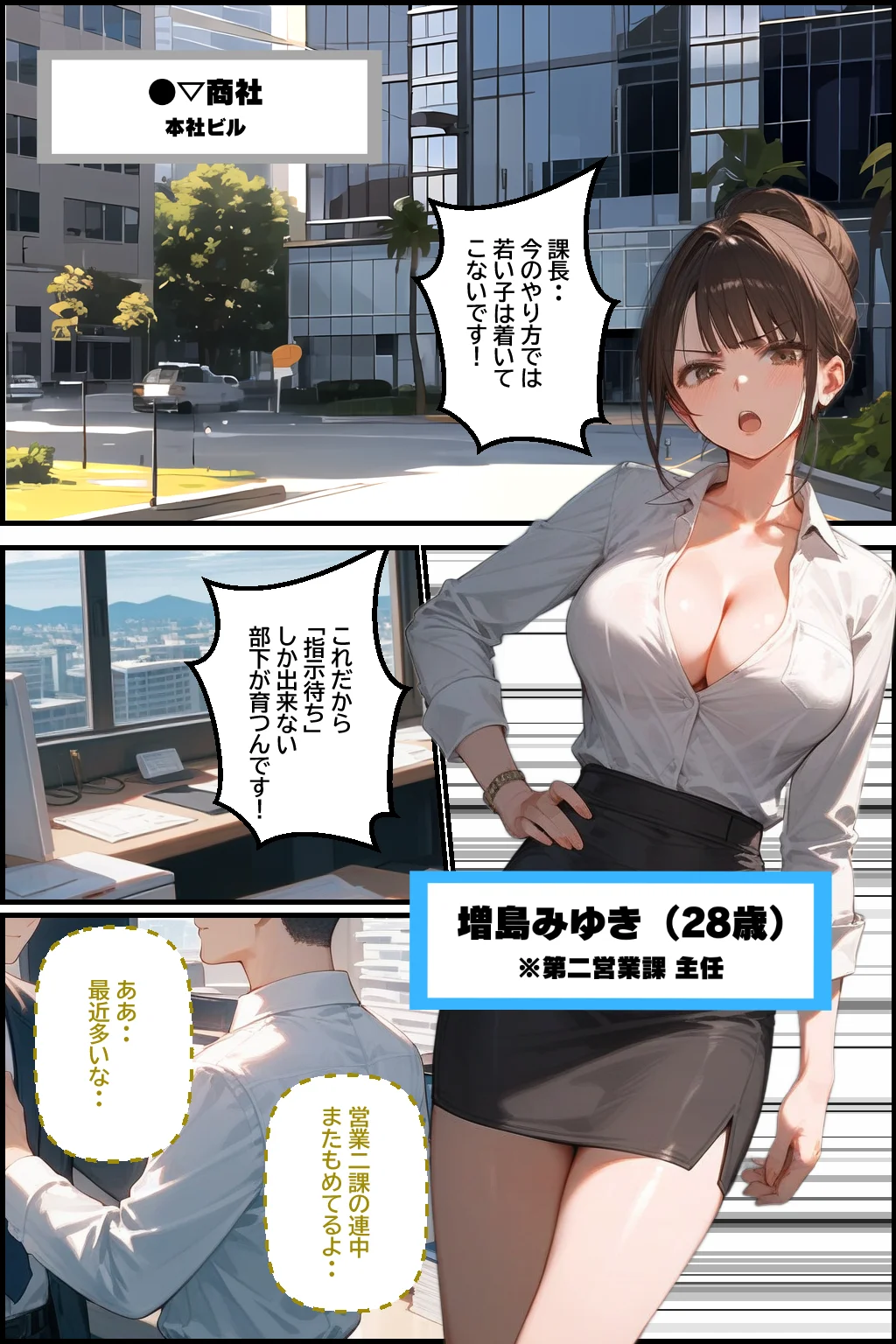 営業主任牝奴●化計画 〜生意気な営業主任を言いなり痴女に仕立て上げる〜 辱め・制服・異物挿入 サンプル4ページ目（飛龍革命）