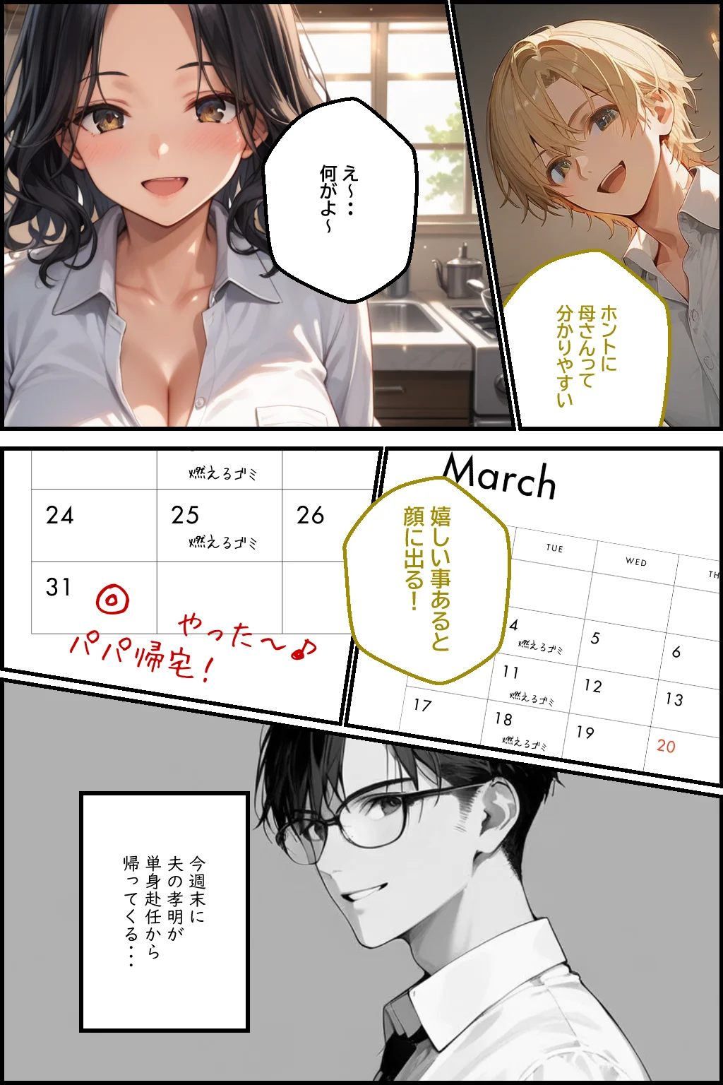 新 人妻専従契約 3 〜名家で箱入り娘の愛妻が野蛮な親戚に寝取られて〜 辱め・裸エプロン・人妻・主婦 サンプル4ページ目（ピンク堂書店 二号館）