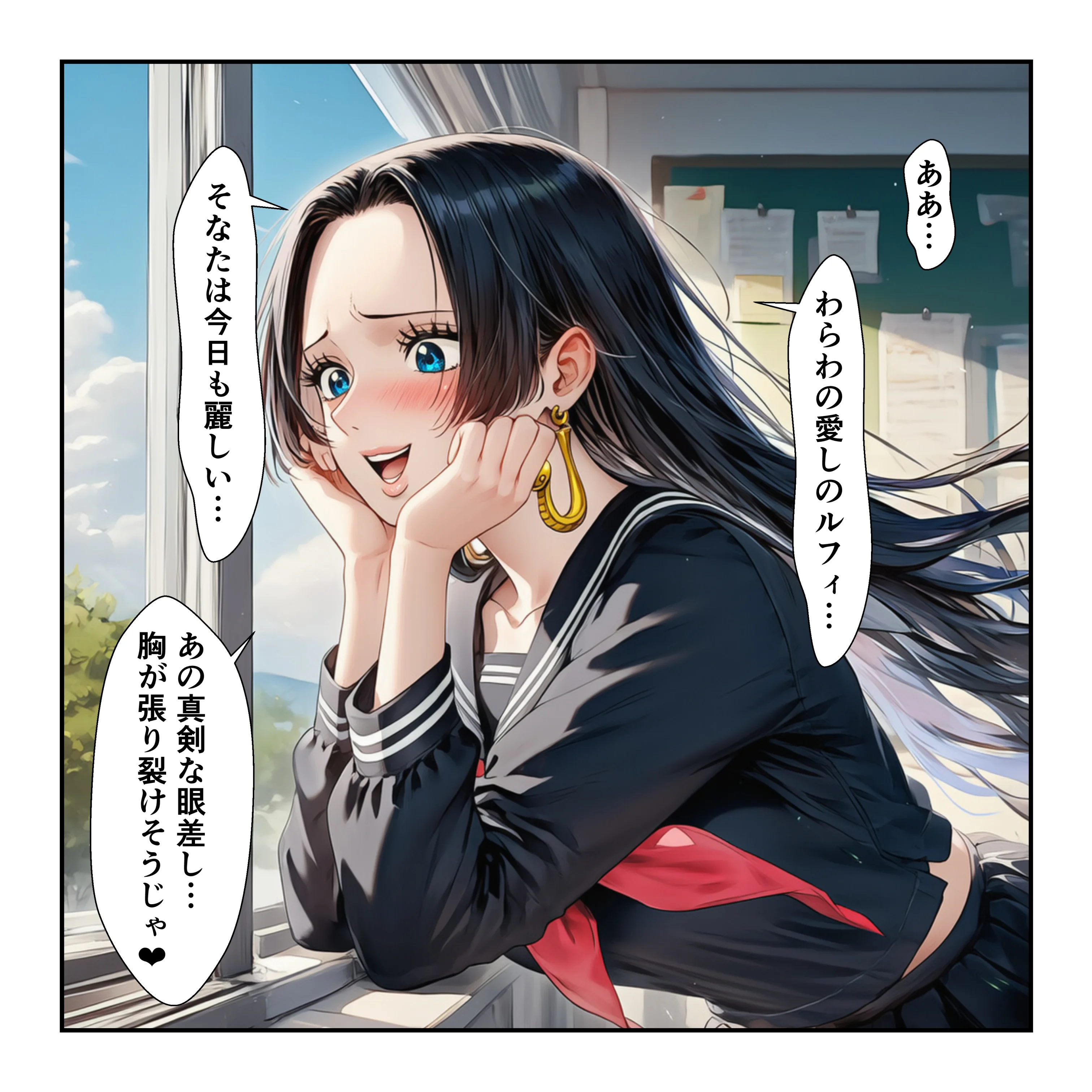 催●レ〇プでイキ狂い！？ ナミ＆ハン〇ック強●快楽堕ちSEX 制服・学園もの・ラブコメ サンプル2ページ目（YH）